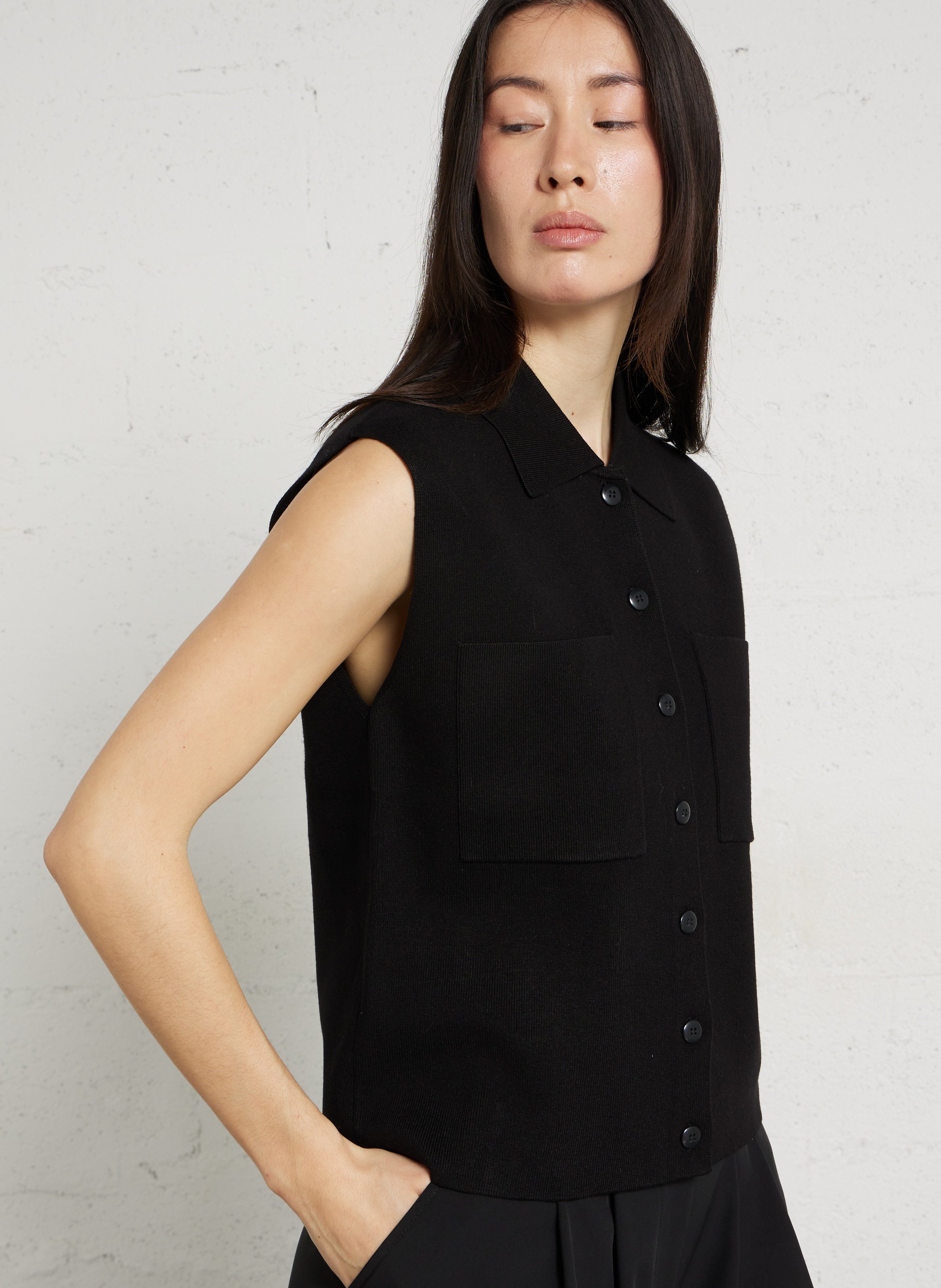 Gilet col classique Petra MAISON 123 Noir