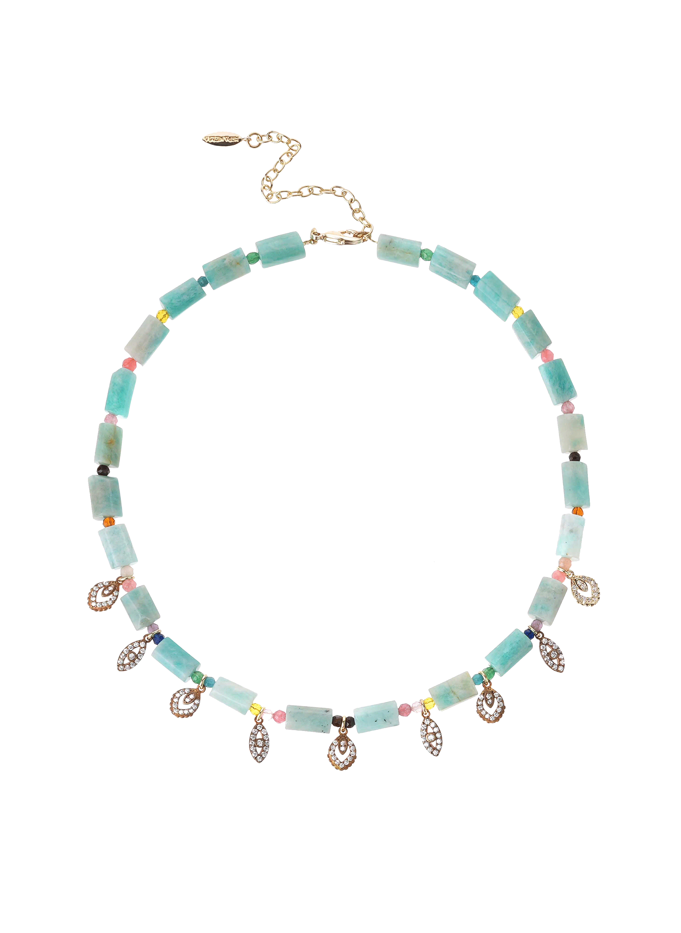 Collier de perles avec pampilles piad HIPANEMA Bleu