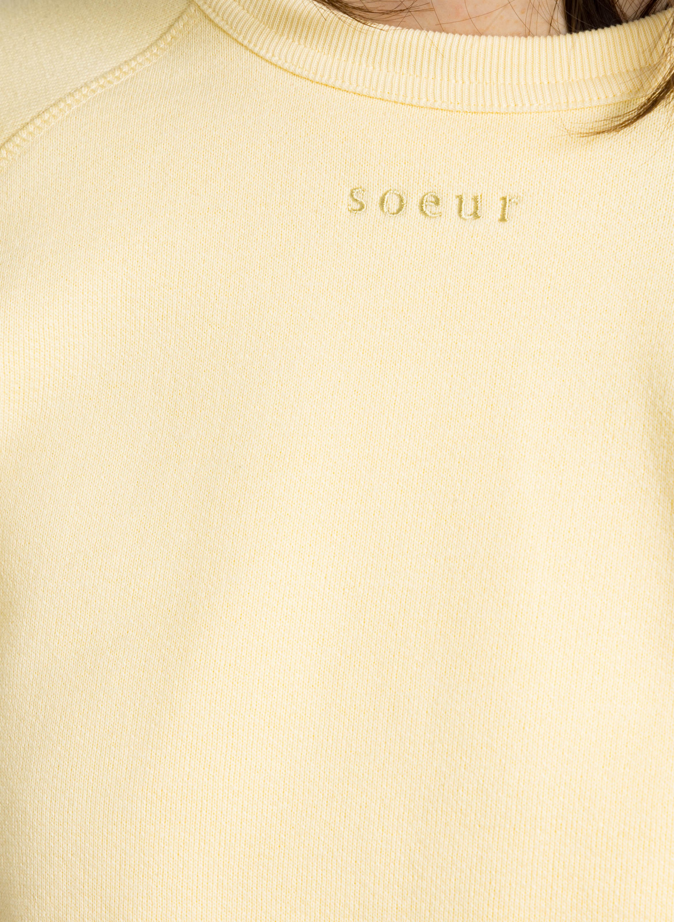 Sweat droit en coton bio artemis SOEUR Jaune