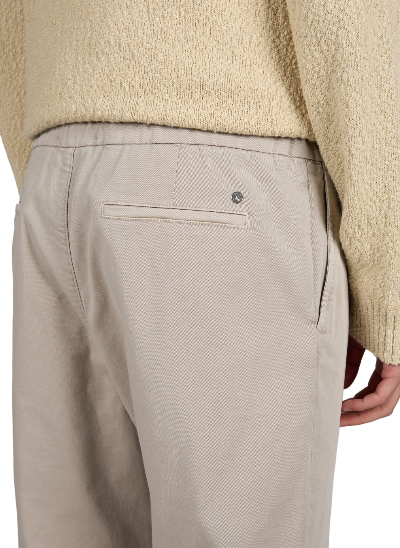 Pantalon avec cordons en coton mélangé CLOSED Grey