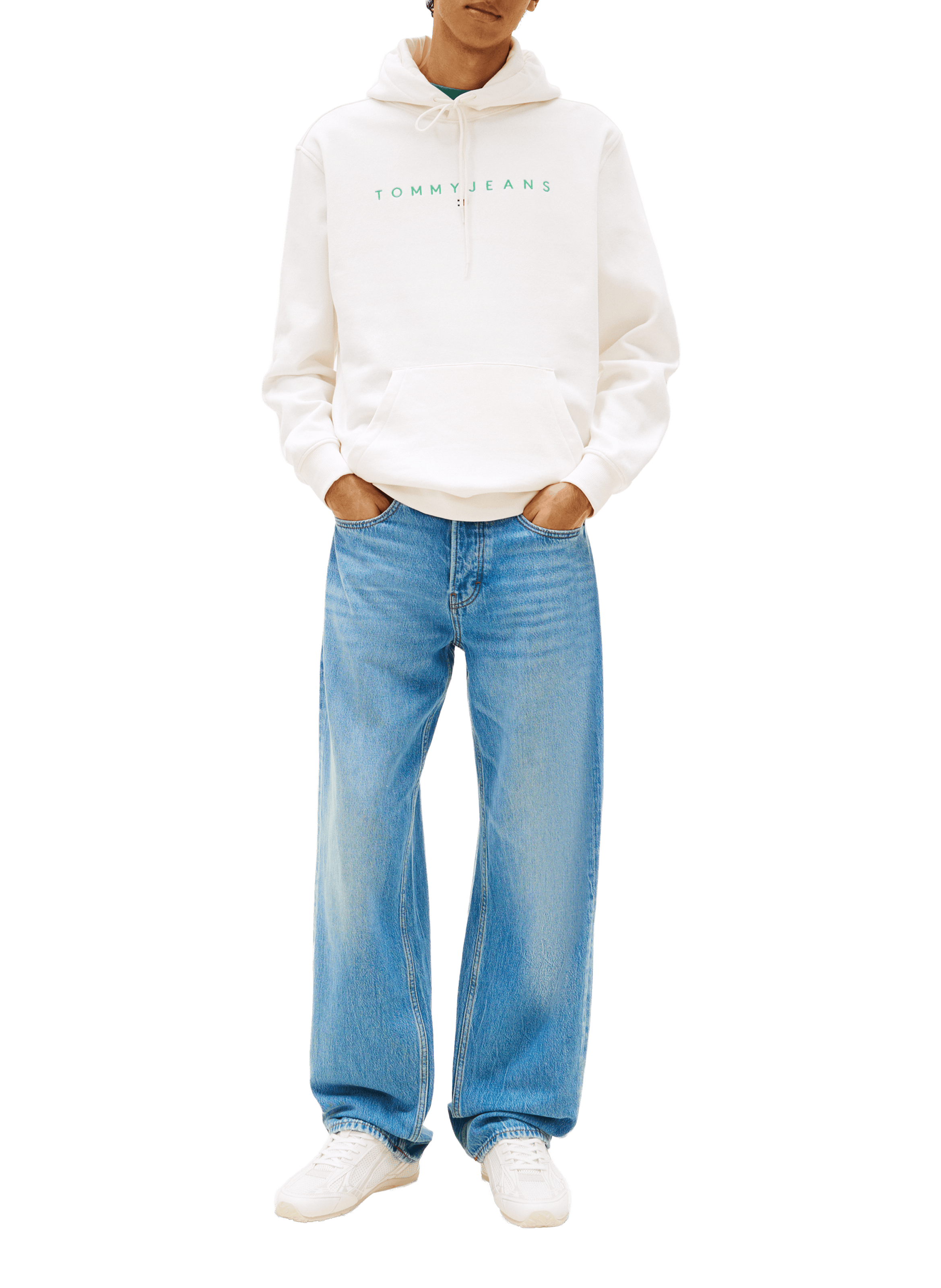 Hoodie with embroidered logo TOMMY HILFIGER Beige