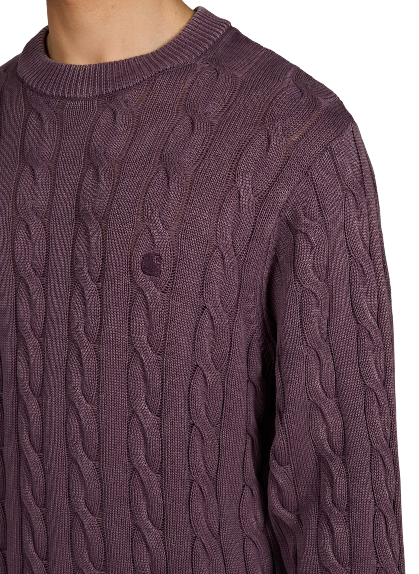 Pull en maille tressée CARHARTT WIP Violet