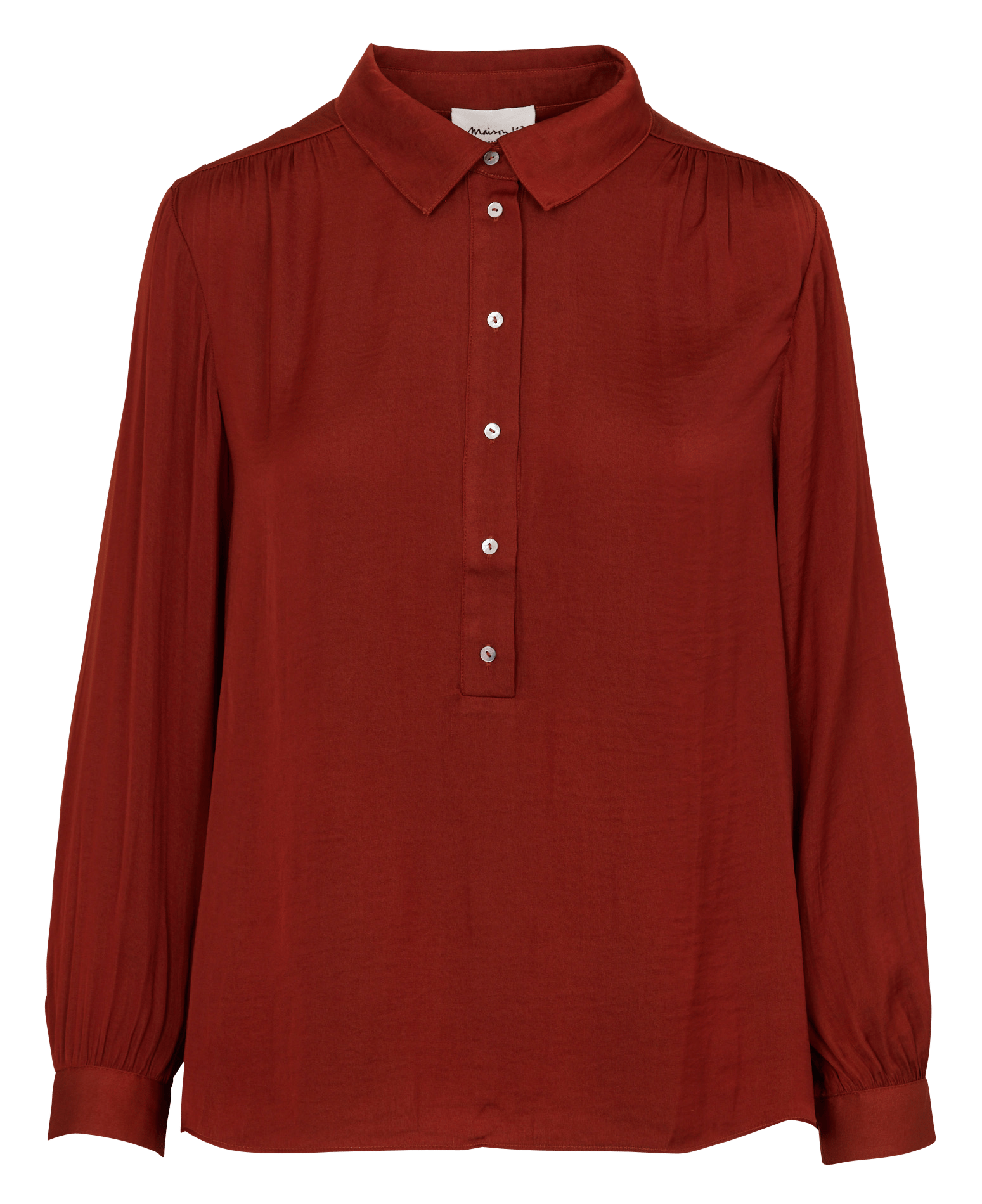 Chemise fluide boutonnée satinée babylon MAISON 123 Rouge