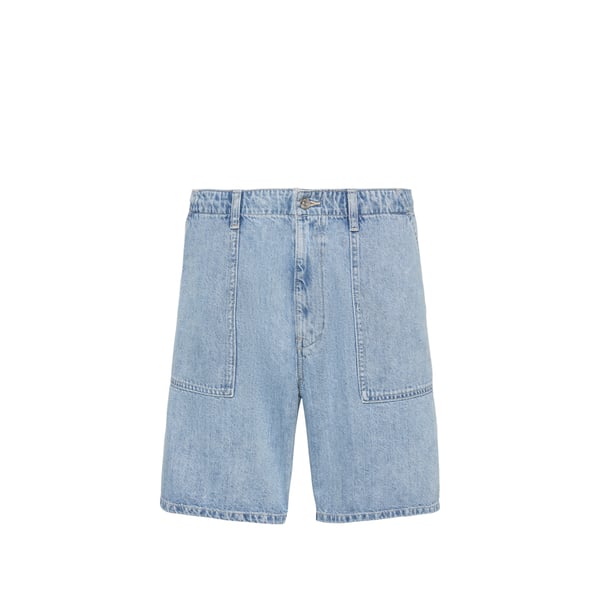 Bermuda en denim en coton et lin Bermuda en denim en coton et lin