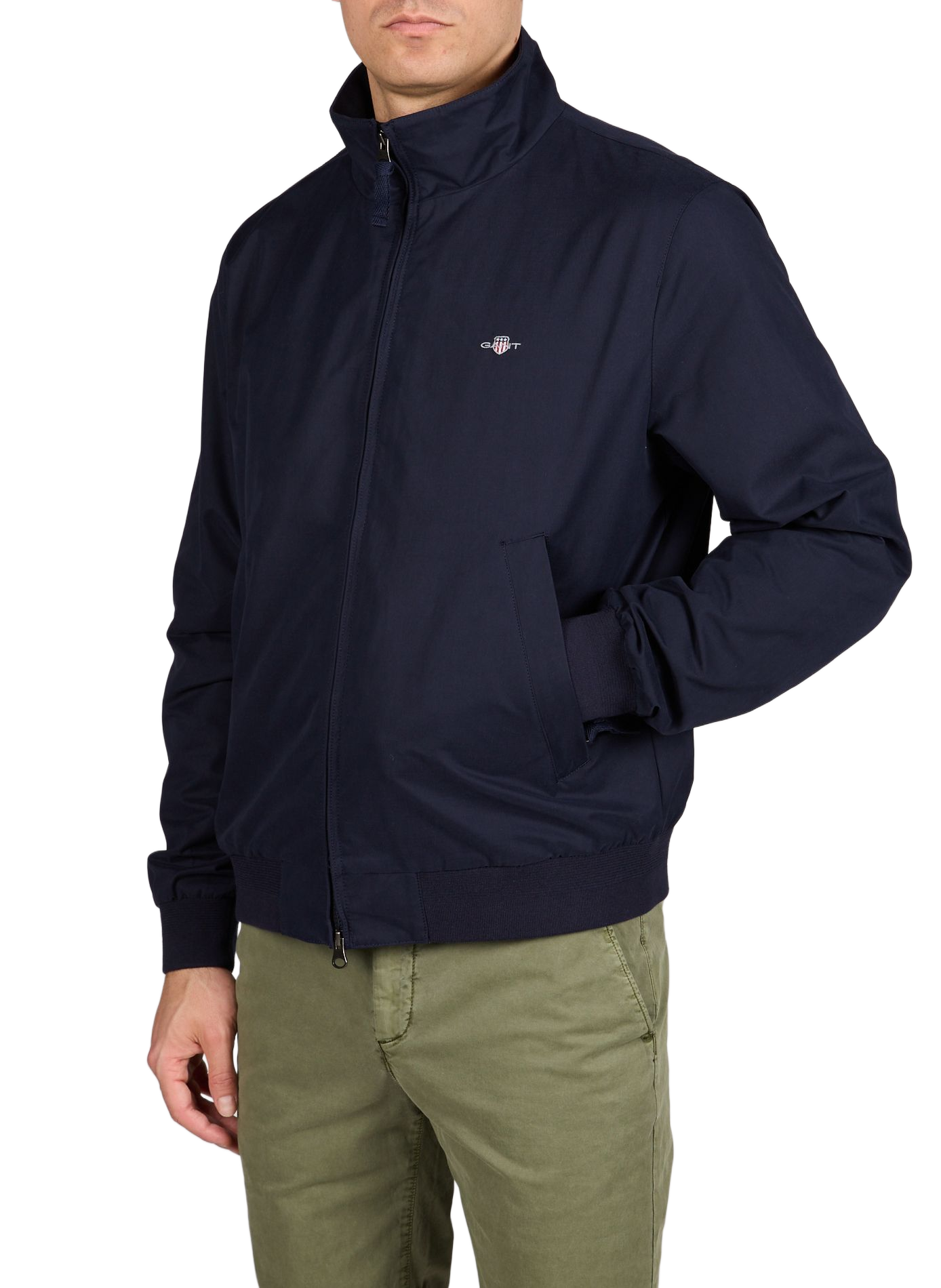 Blouson droit en coton mélangé GANT Bleu