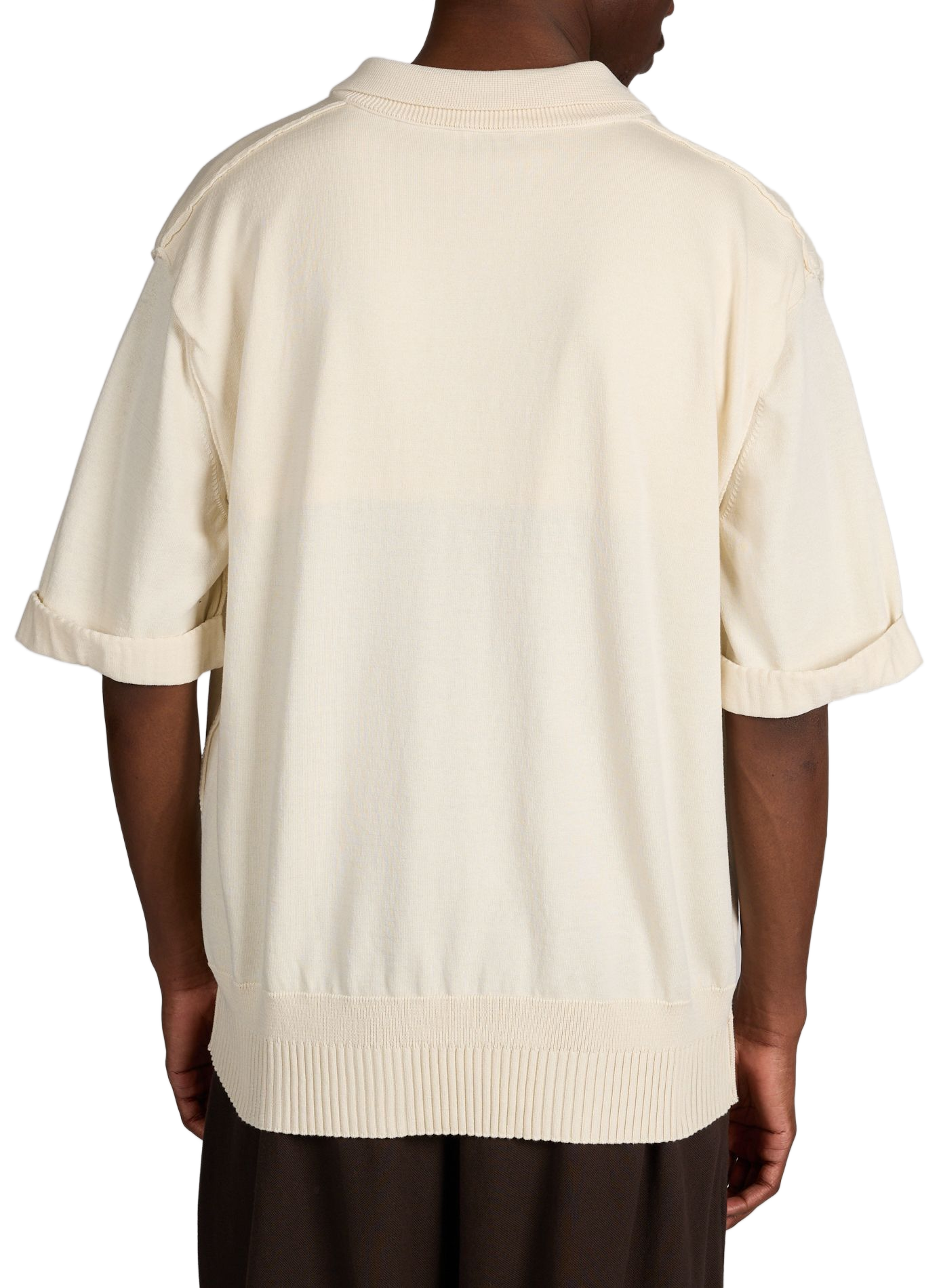 Cotton and silk polo SONIA CARRASCO Beige