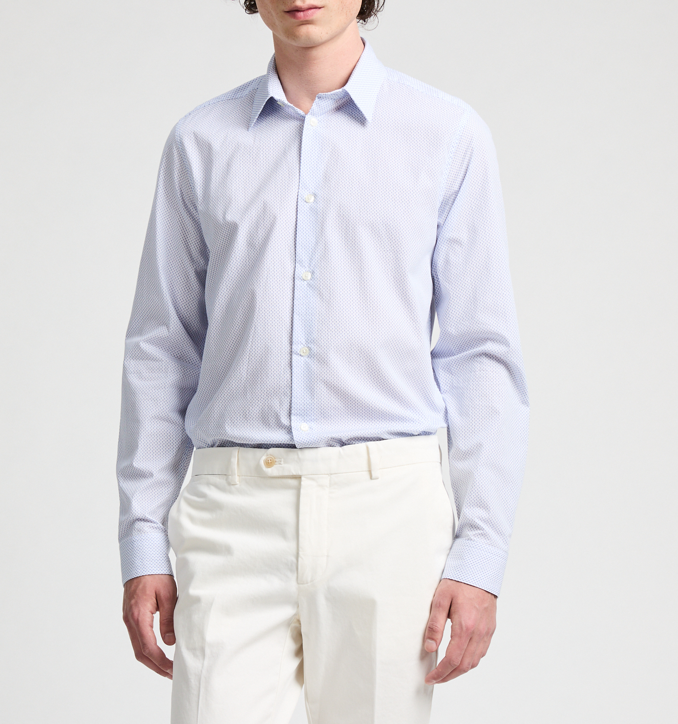 Cotton patterned shirt AU PRINTEMPS PARIS Blue