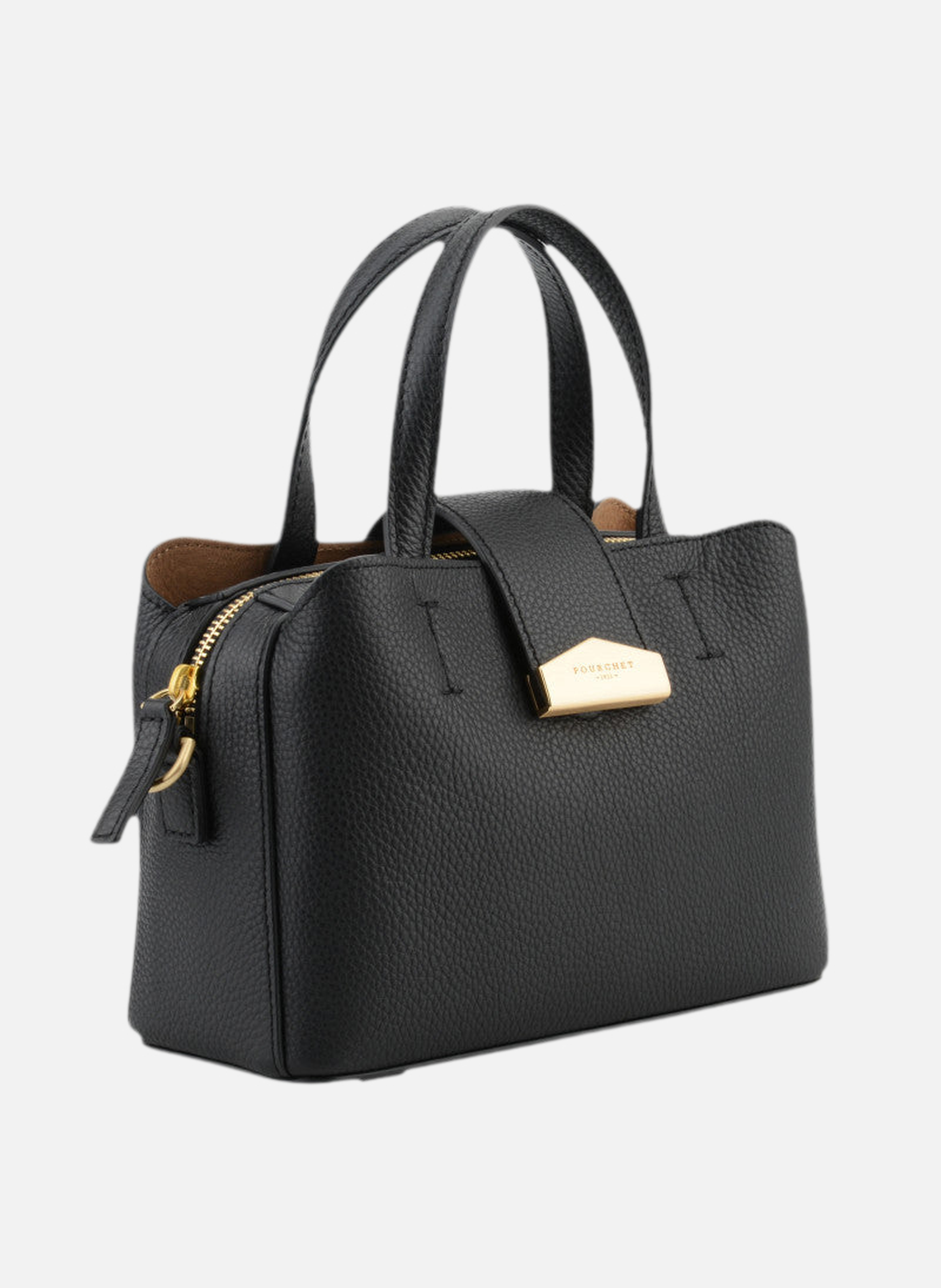 Cavalcade | sac porté épaule mm en cuir de vachette | Noir POURCHET Femme