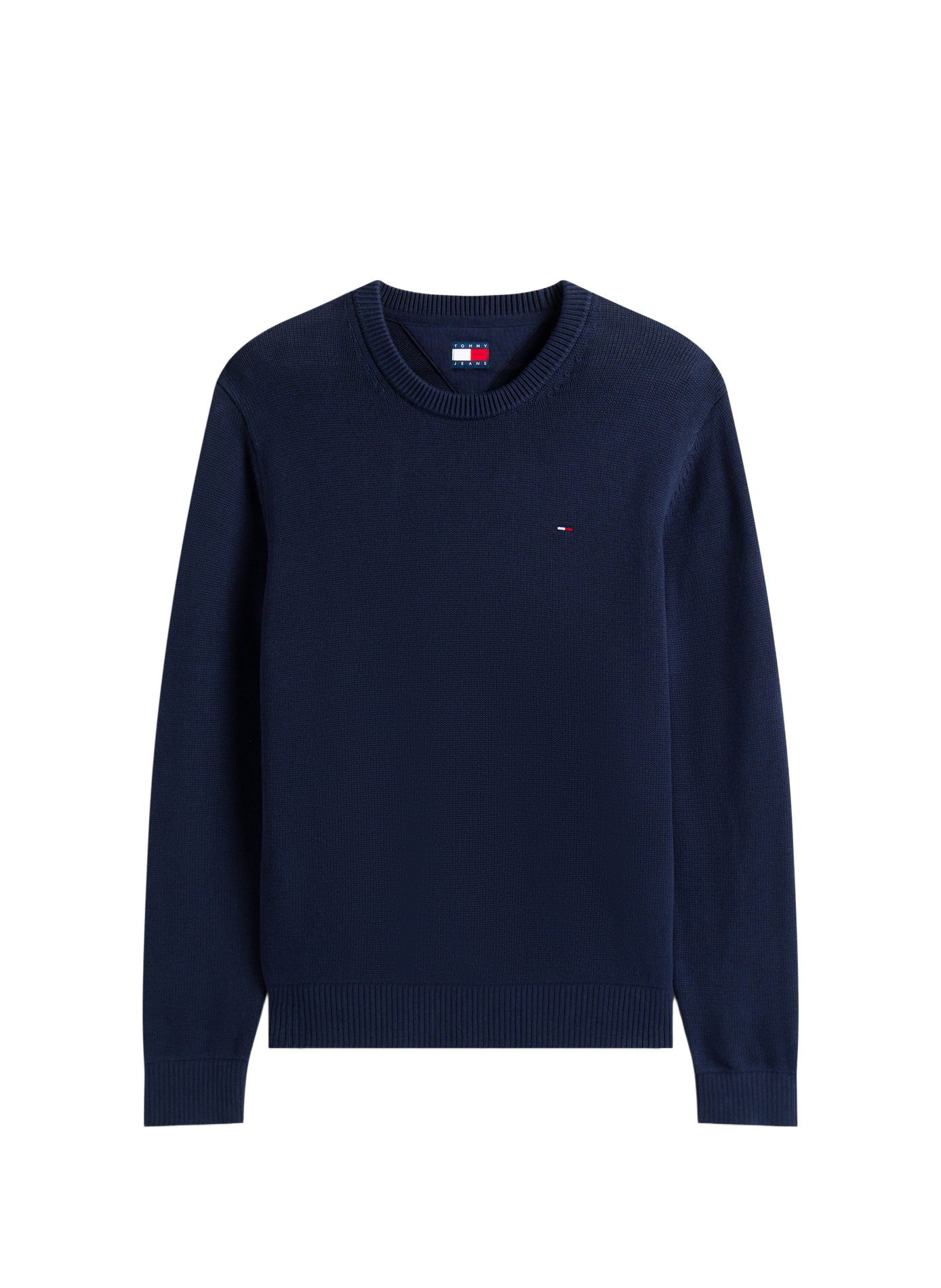 Slim fit cotton logo knit sweater  Dark blue