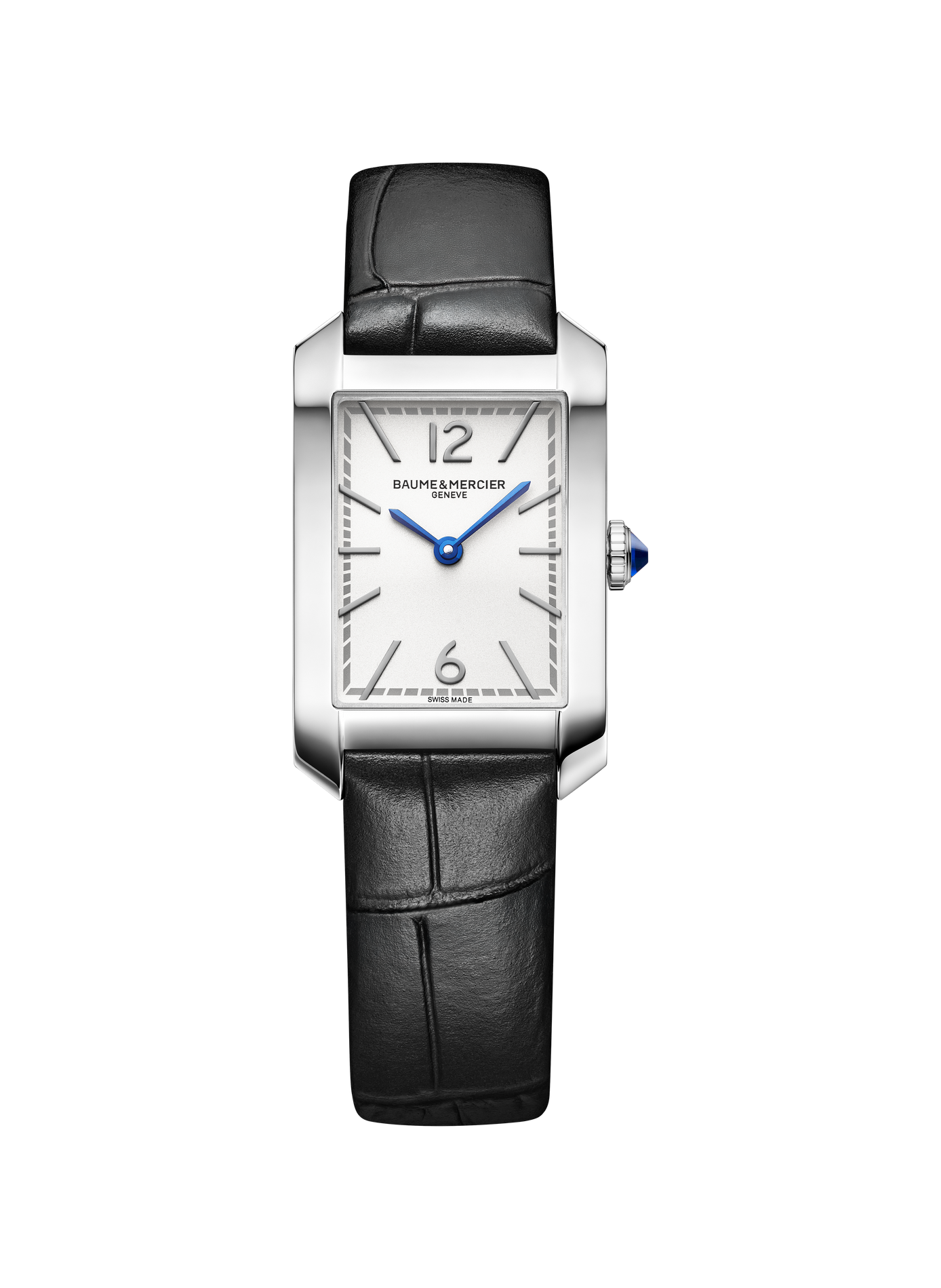 Montre quartz Hampton en cuir BAUME & MERCIER Argent