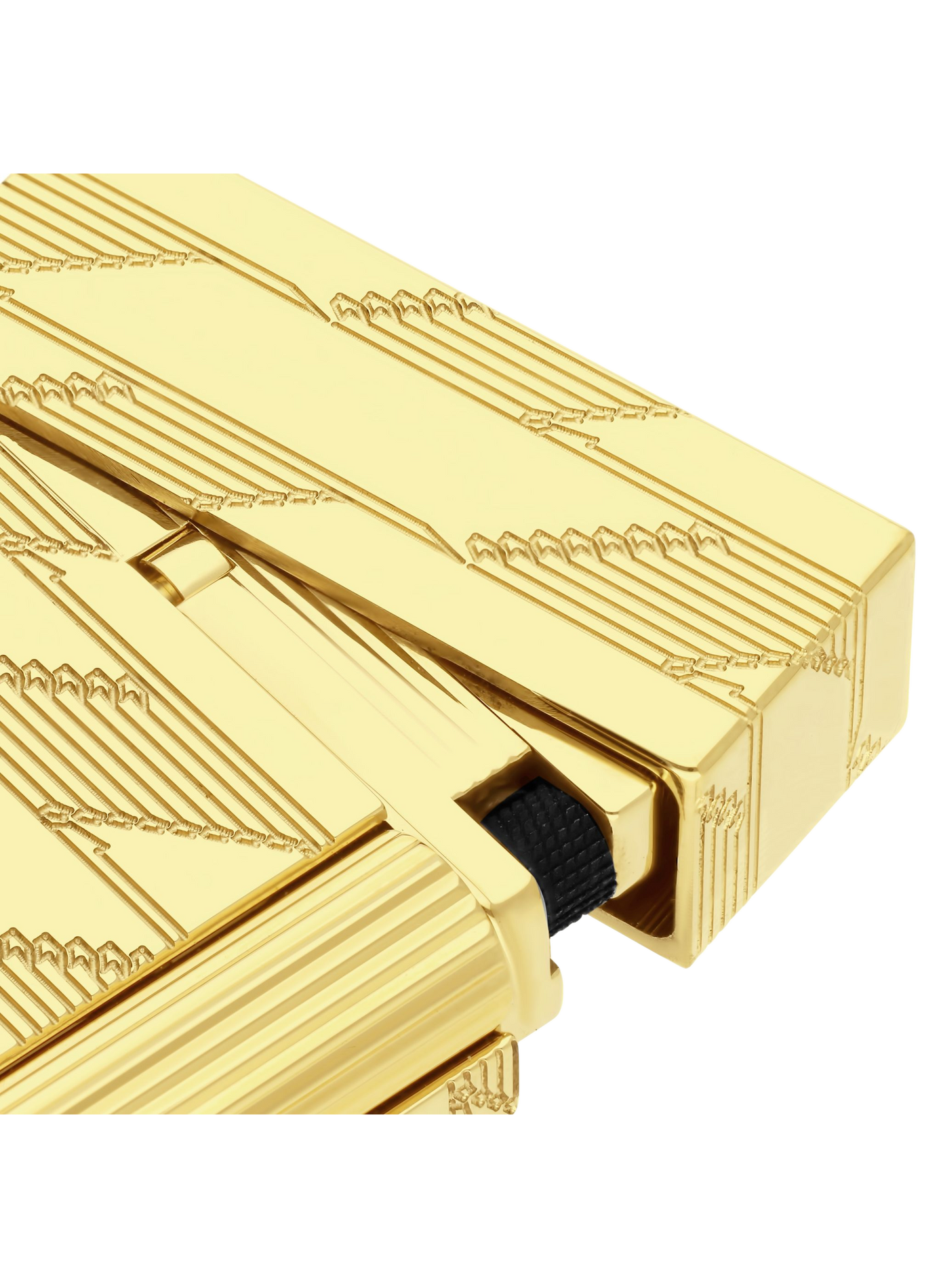 Guilloché Monogram Lighter 1872 Line 2 S.T. DUPONT Golden