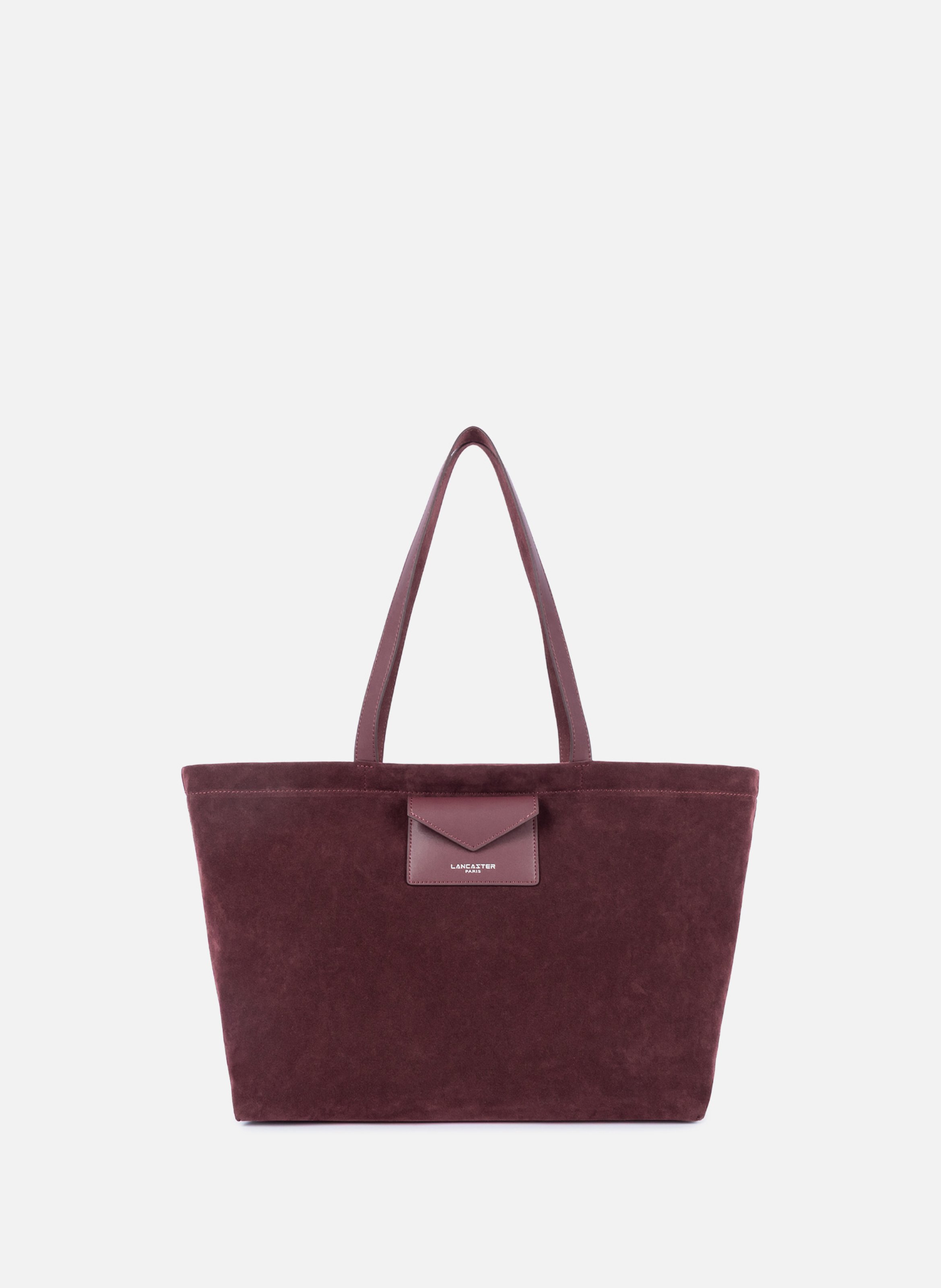 Grand sac cabas épaule - suédine kba LANCASTER Rouge