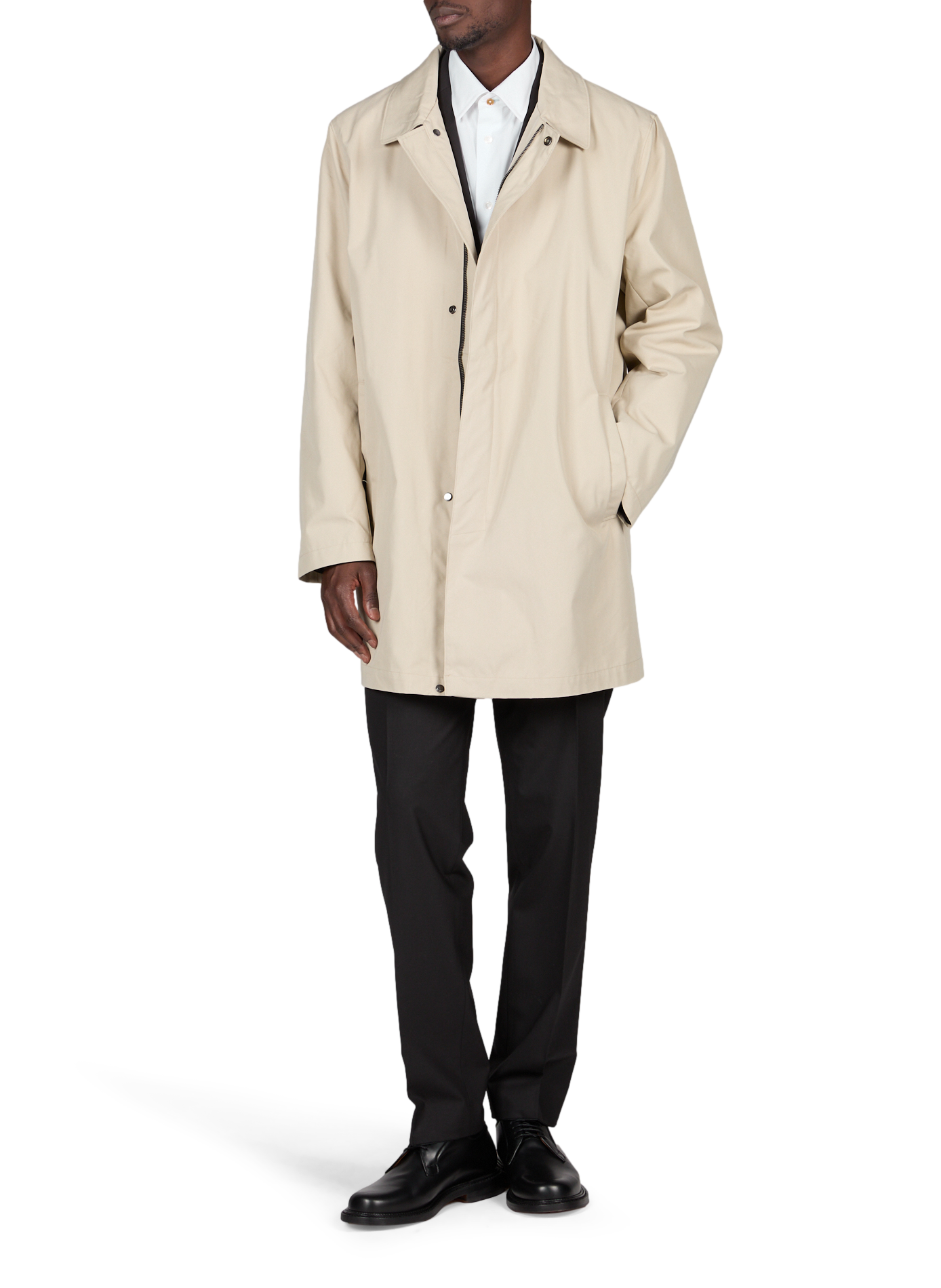 Einfarbiger Mantel aus Baumwollmischung PIERRE CARDIN Grau