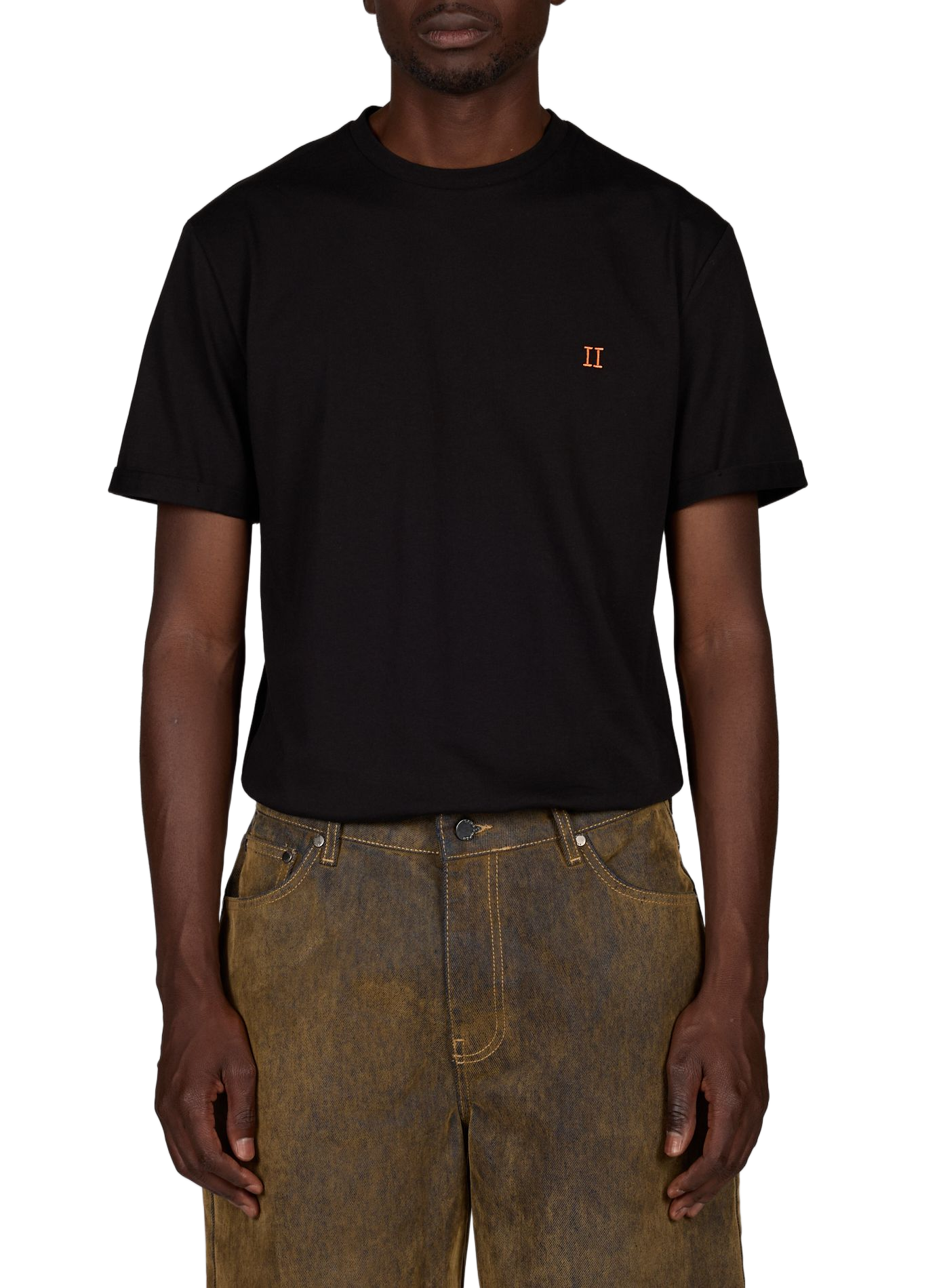 Baumwoll-T-Shirt | Schwarz LES DEUX Herren