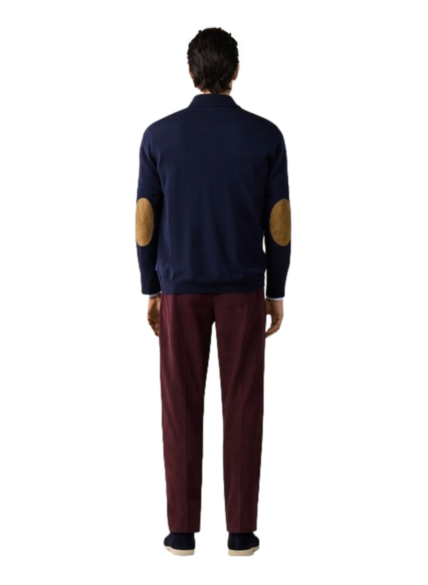 Merino wool zip-neck jumper FACONNABLE Blue
