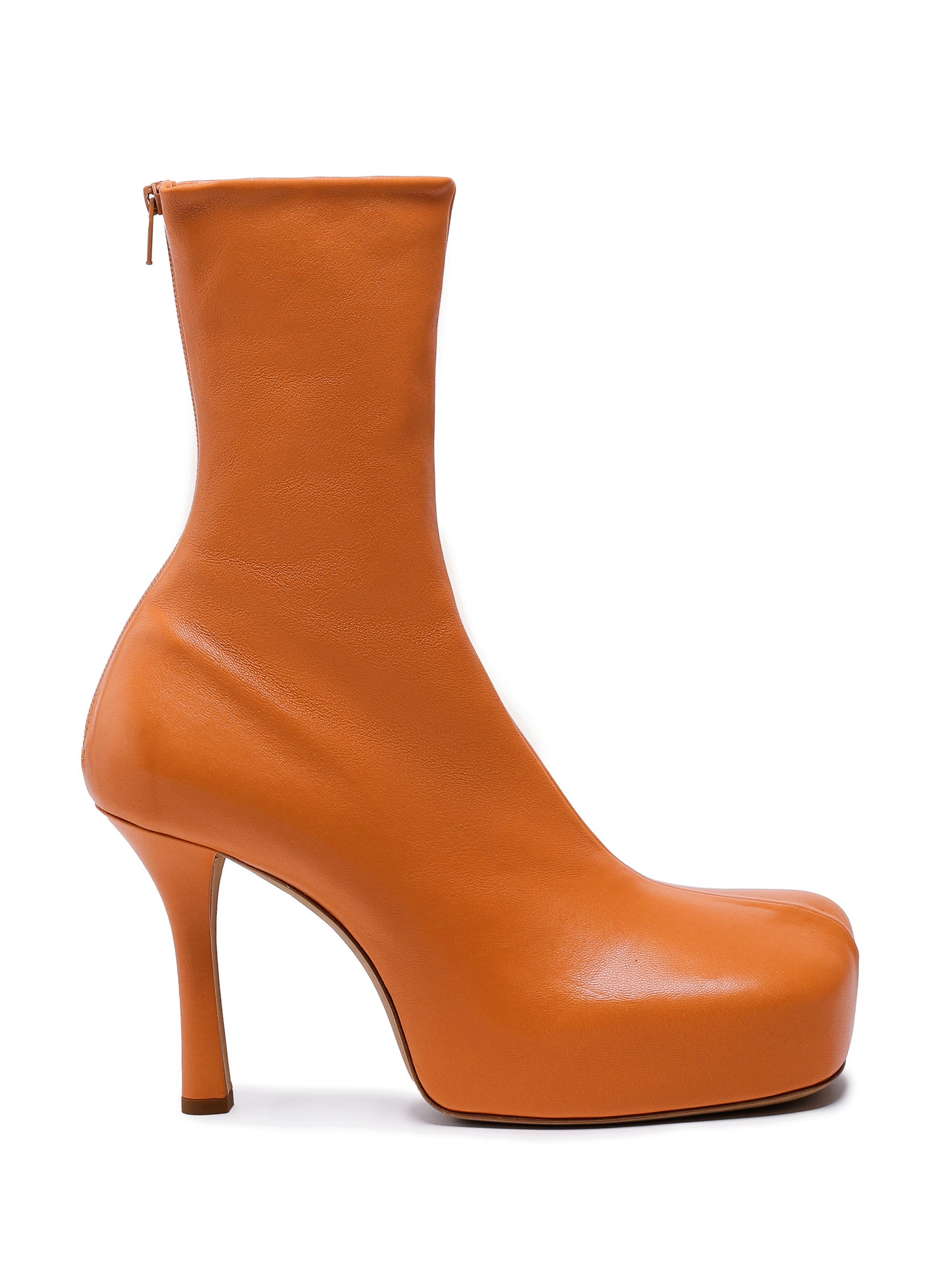 BOTTEGA VENETA The Bold heeled leather ankle boot Brown