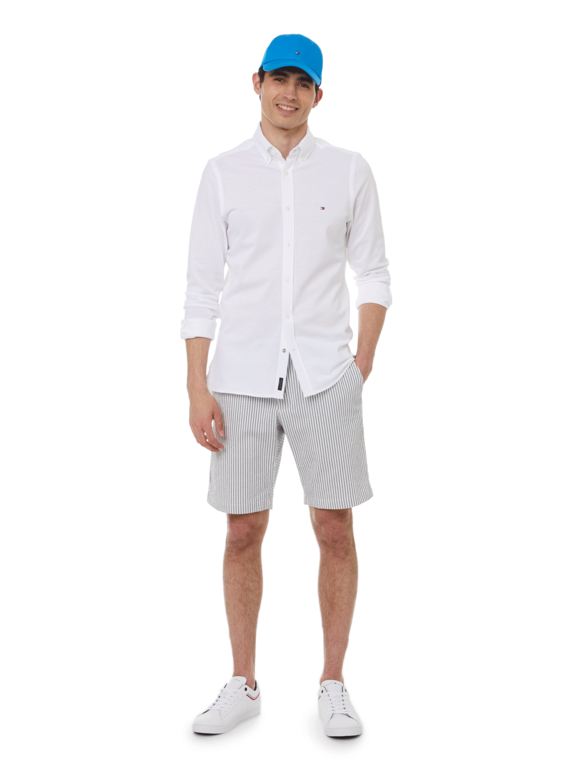 Chemise slim en coton organique TOMMY HILFIGER Blanc