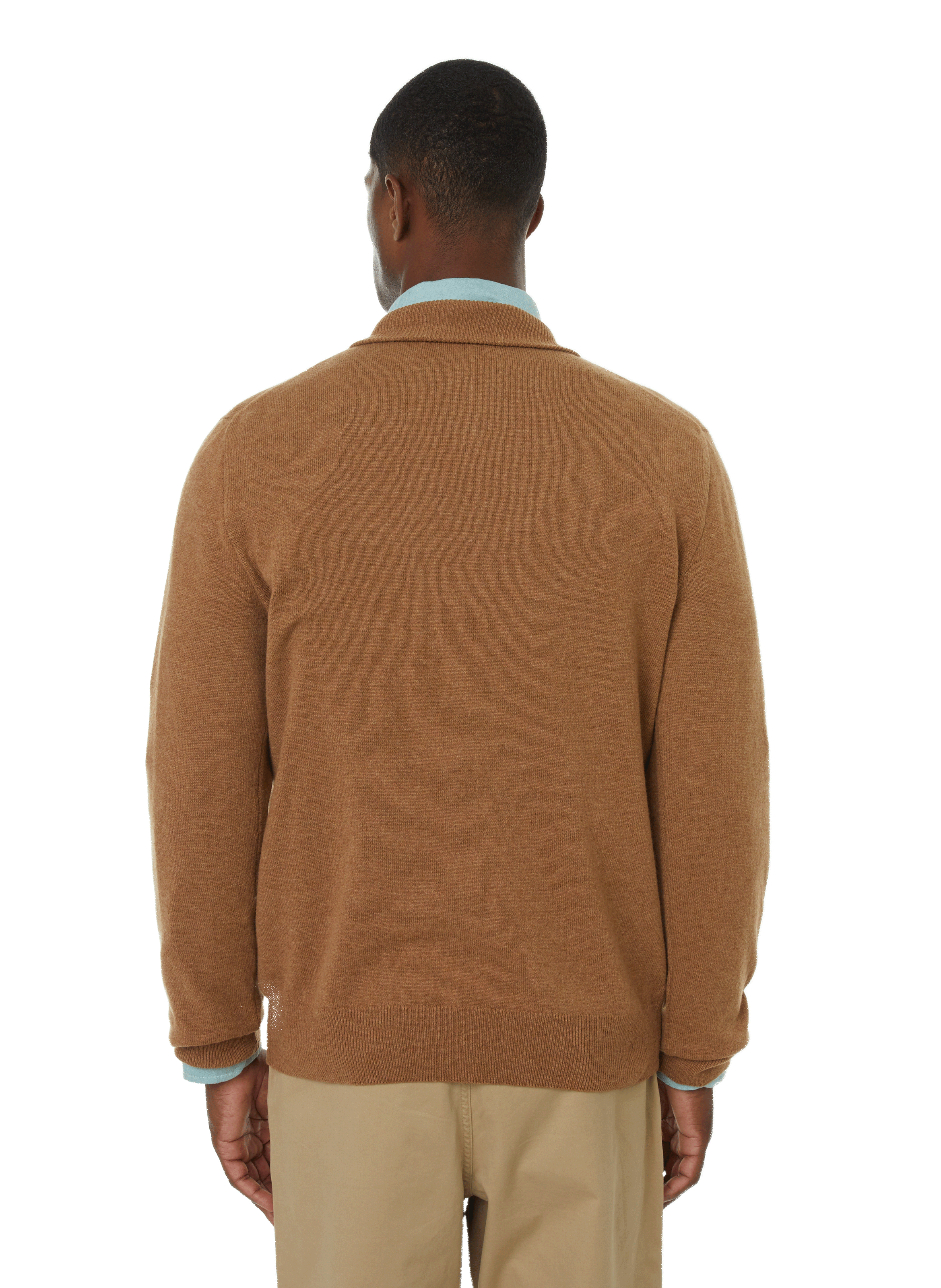 Wool zip-neck jumper POLO RALPH LAUREN Brown