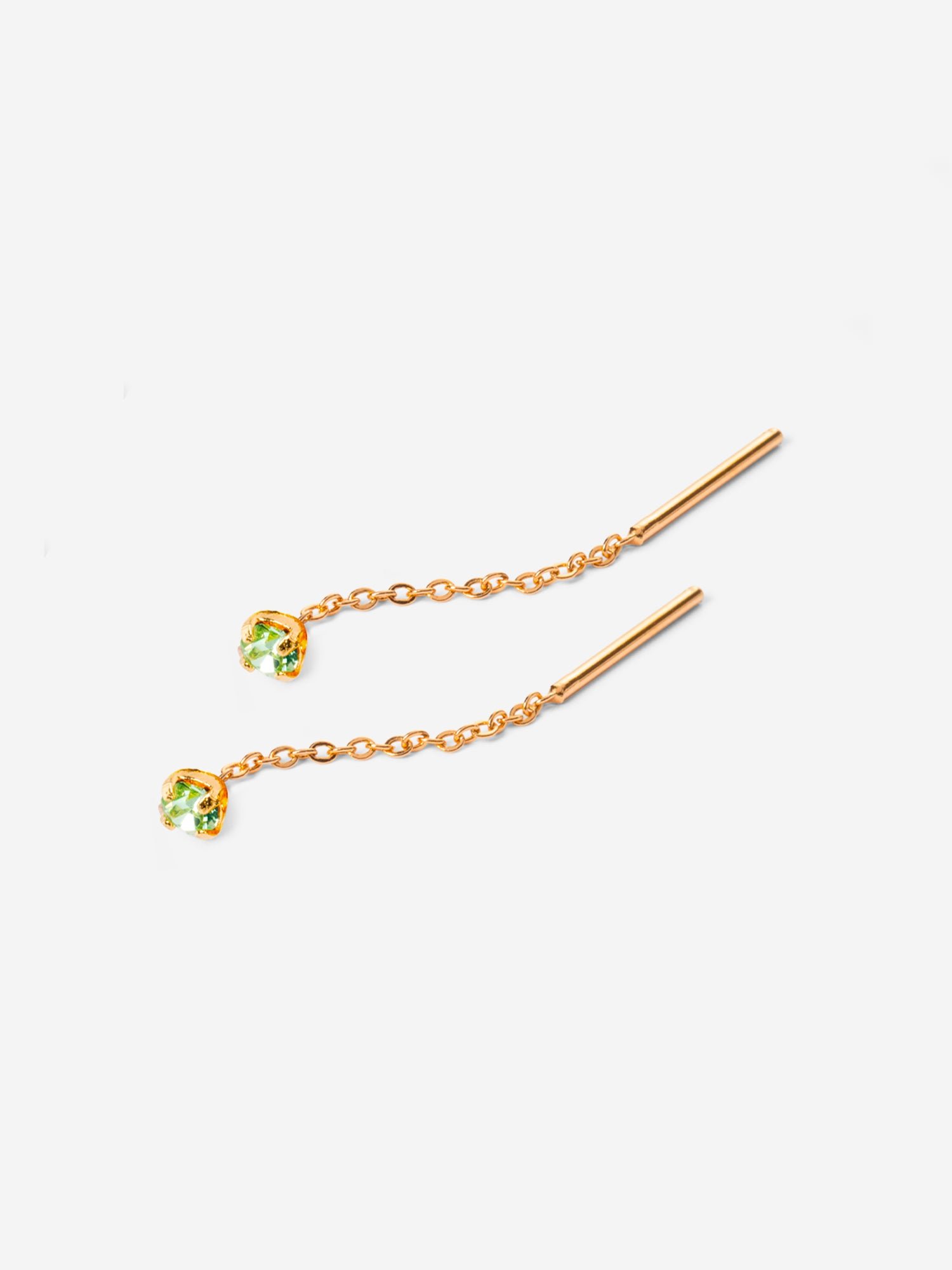 Paire de boucles d'oreilles marius cristaux  Vert