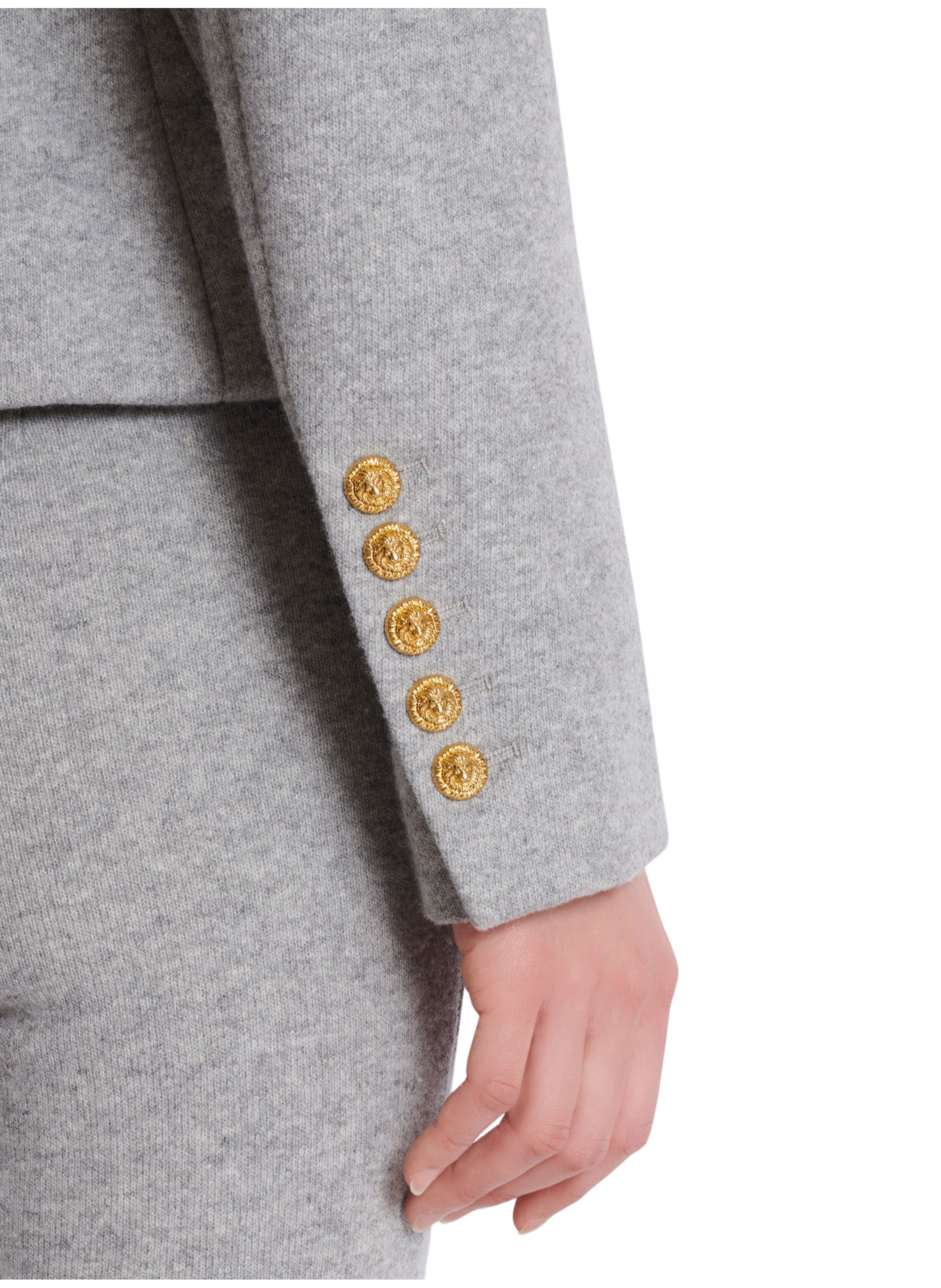 Veste 6 boutons en jersey de coton BALMAIN Gris