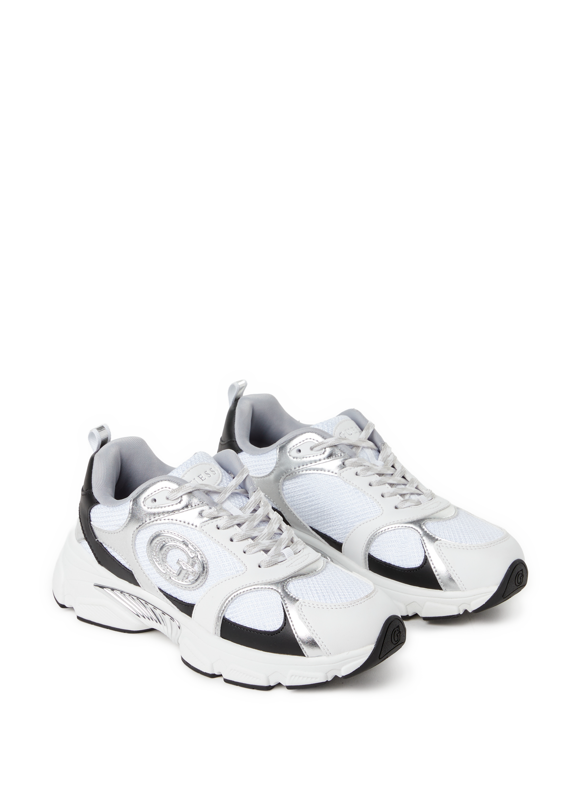 Baskets bi-matière GUESS Blanc
