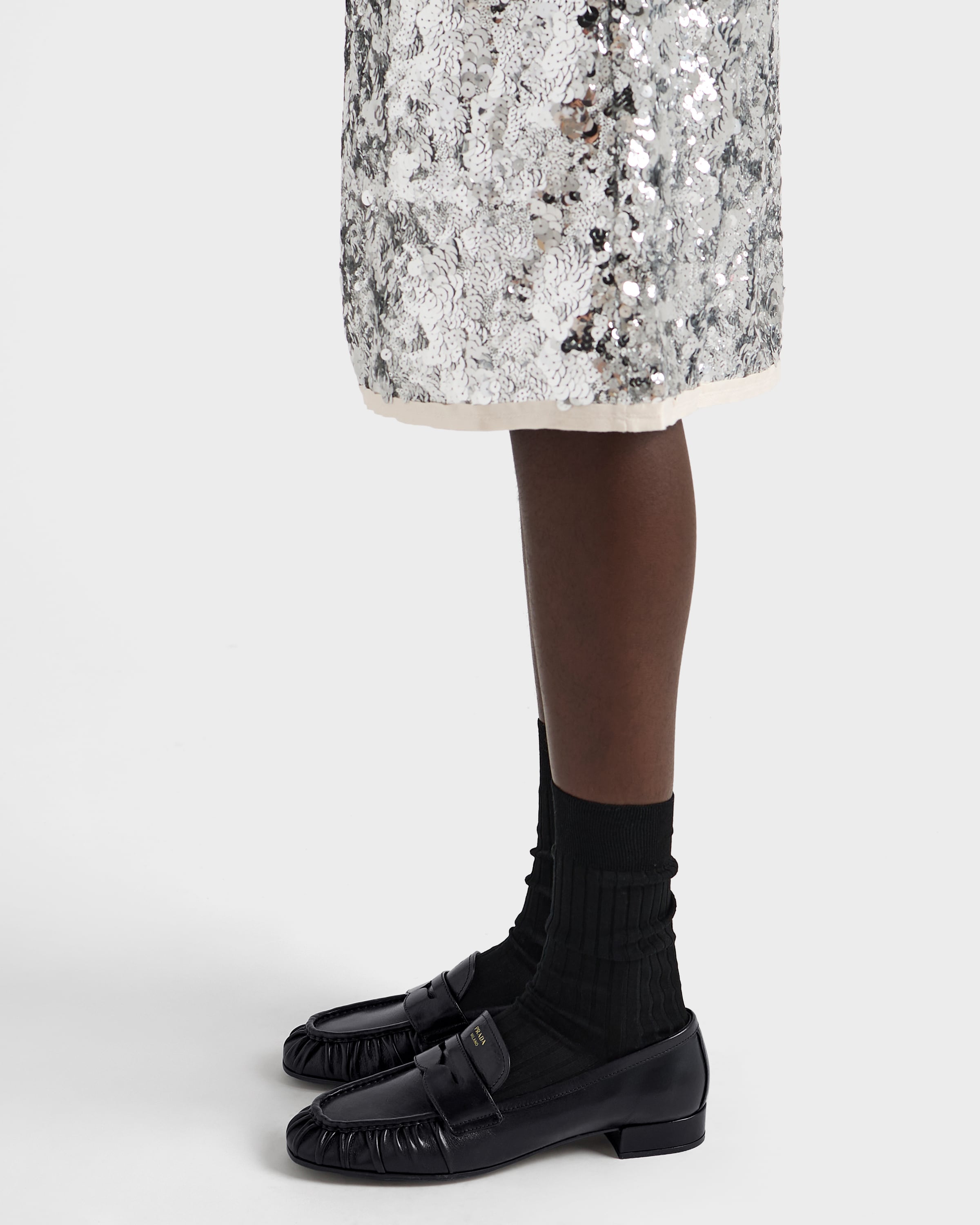 Mocassins en cuir PRADA Noir