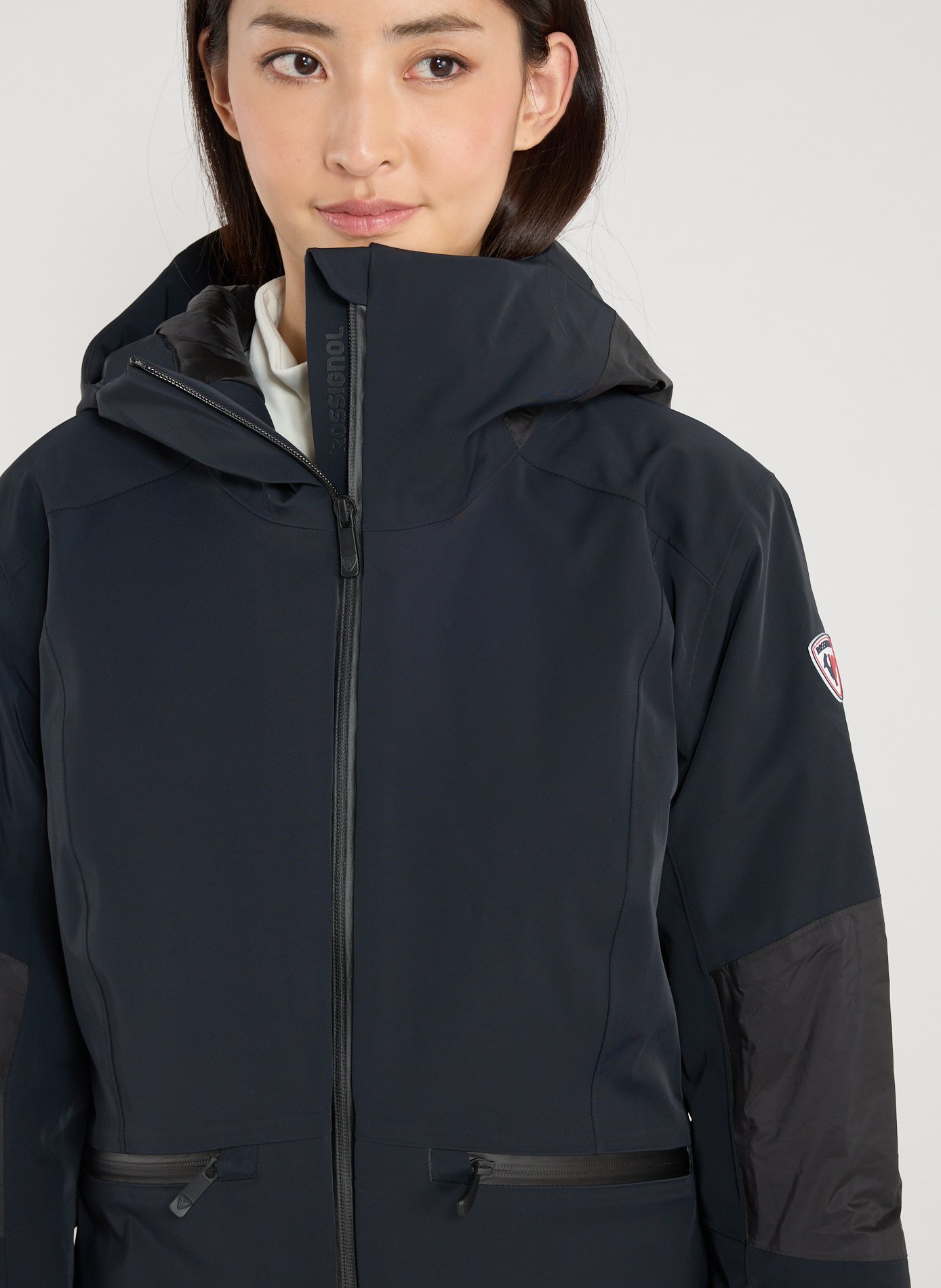 Ski jacket with hood ROSSIGNOL Black