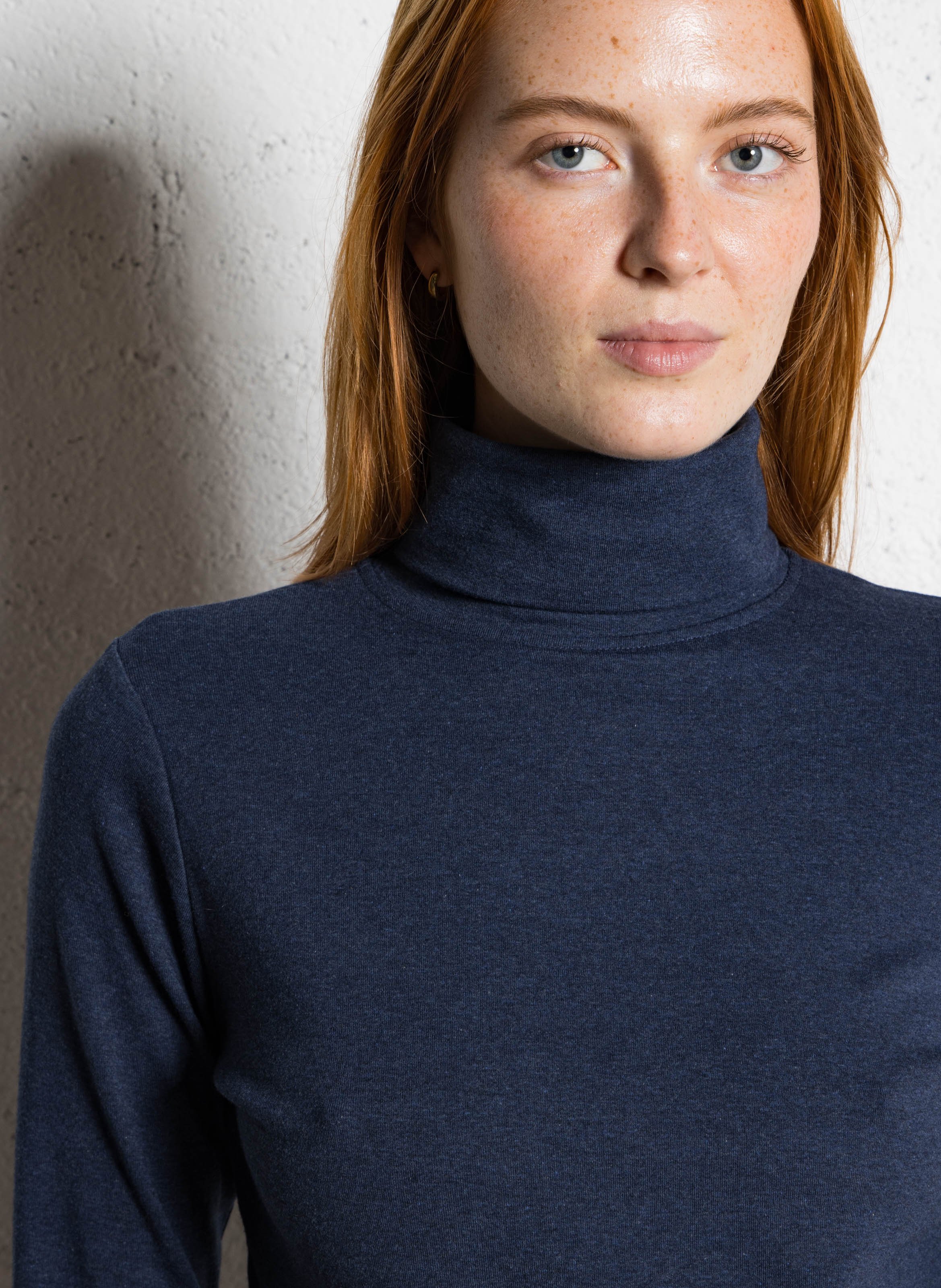 Tee-shirt manches longues fluide à col roulé Ferguie MAISON 123 Bleu