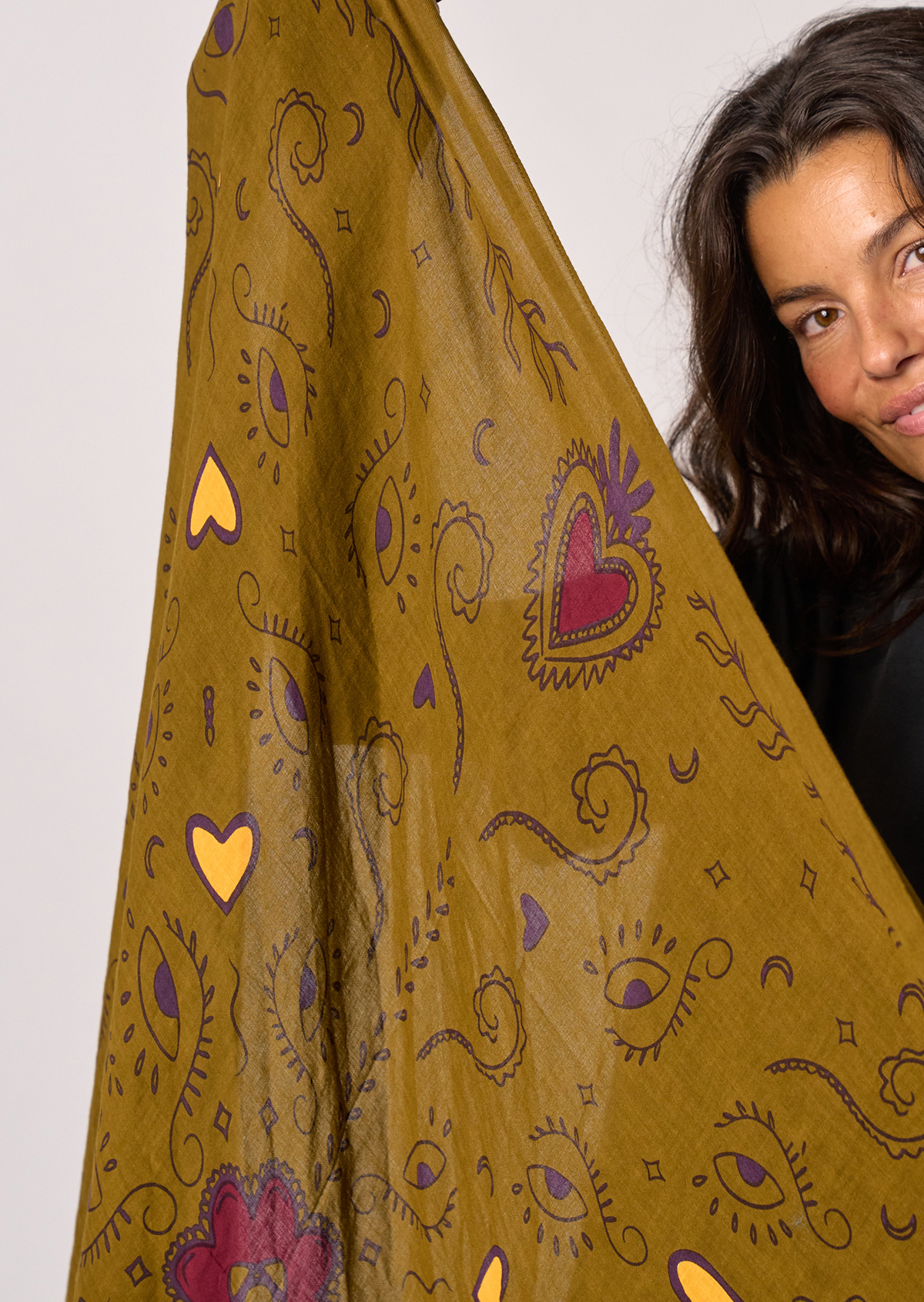 Foulard en coton biologique lise BILLYBELT Kaki