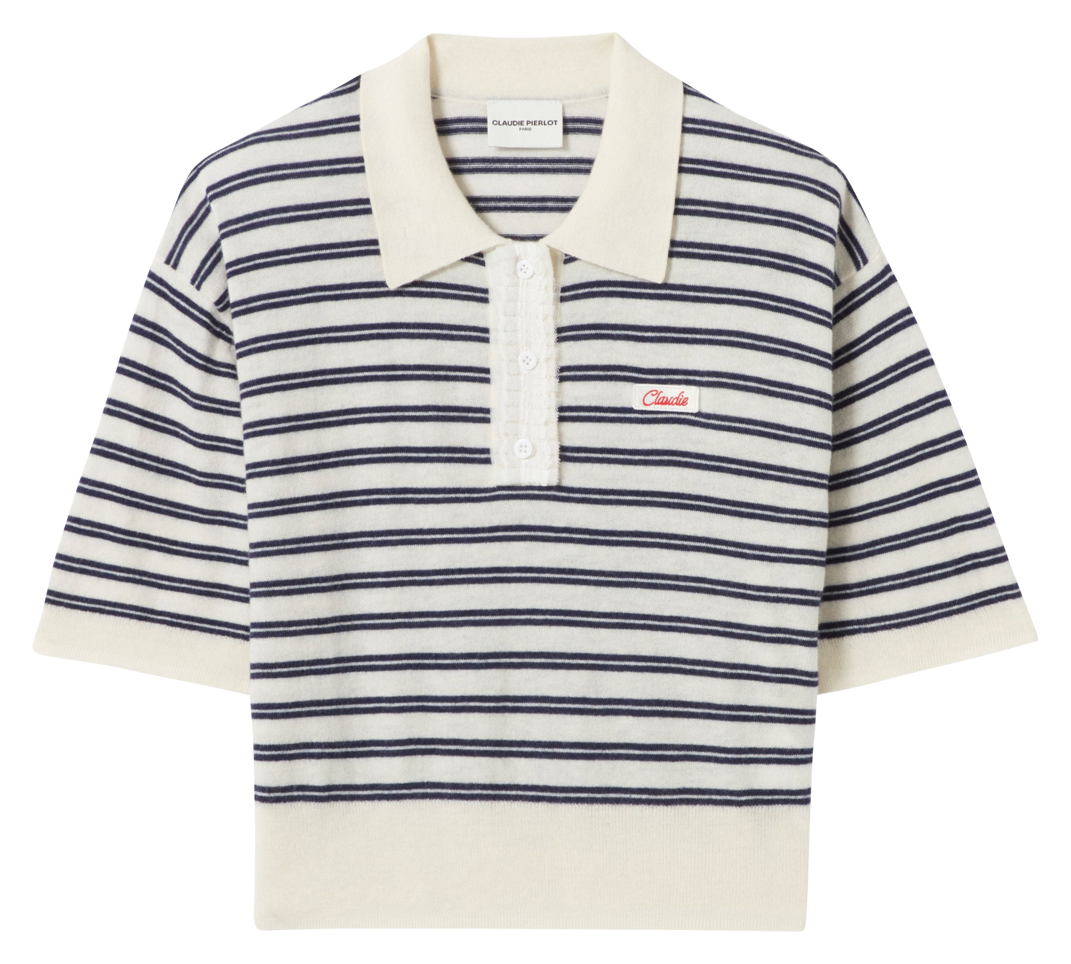 Pull col polo en laine CLAUDIE PIERLOT Multicolore