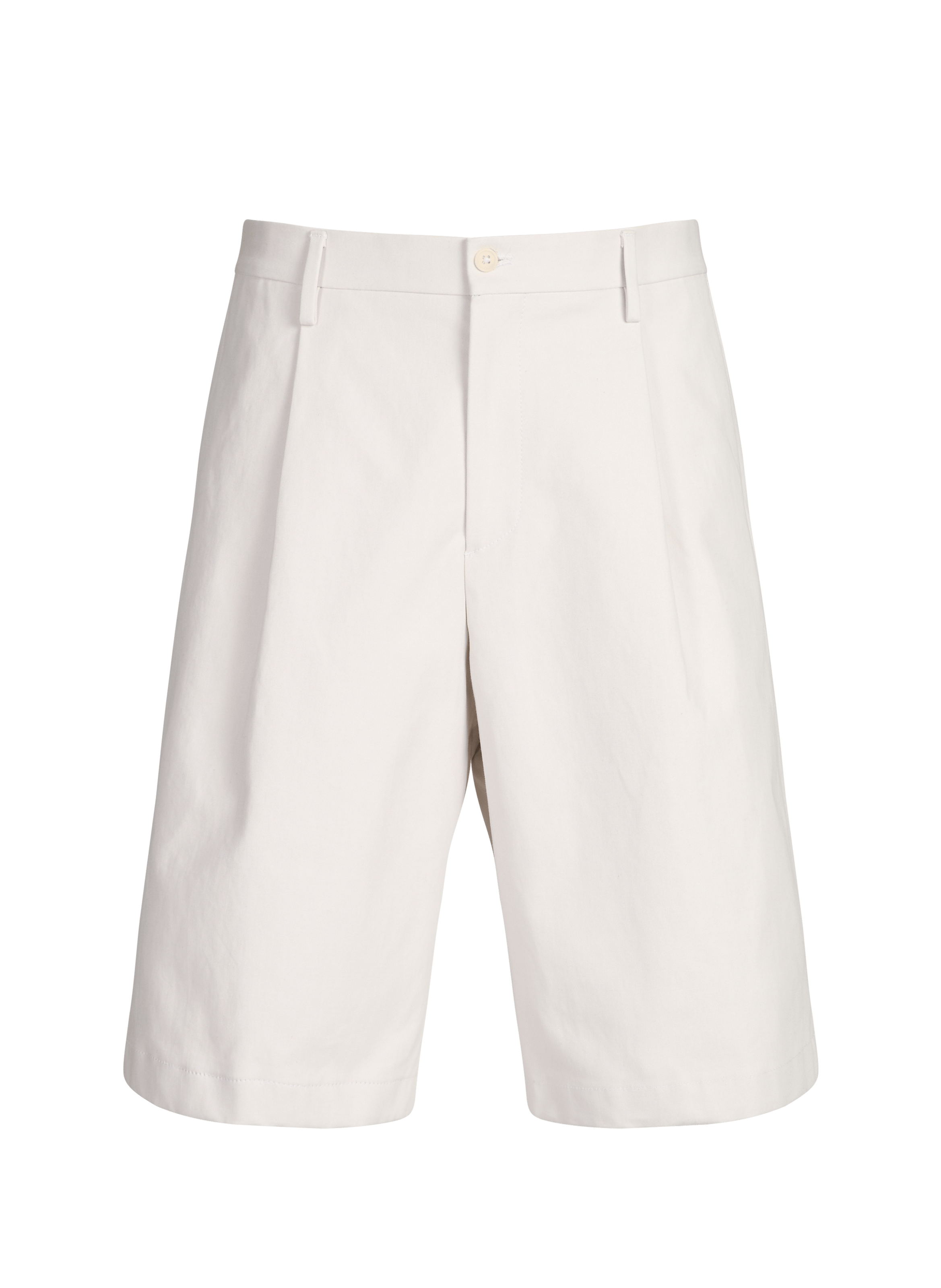 Solid Color Bermuda Shorts Beige