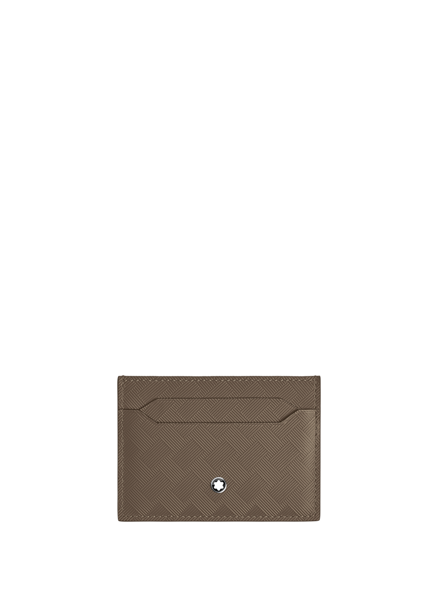 Textured leather card holder MONTBLANC Brown