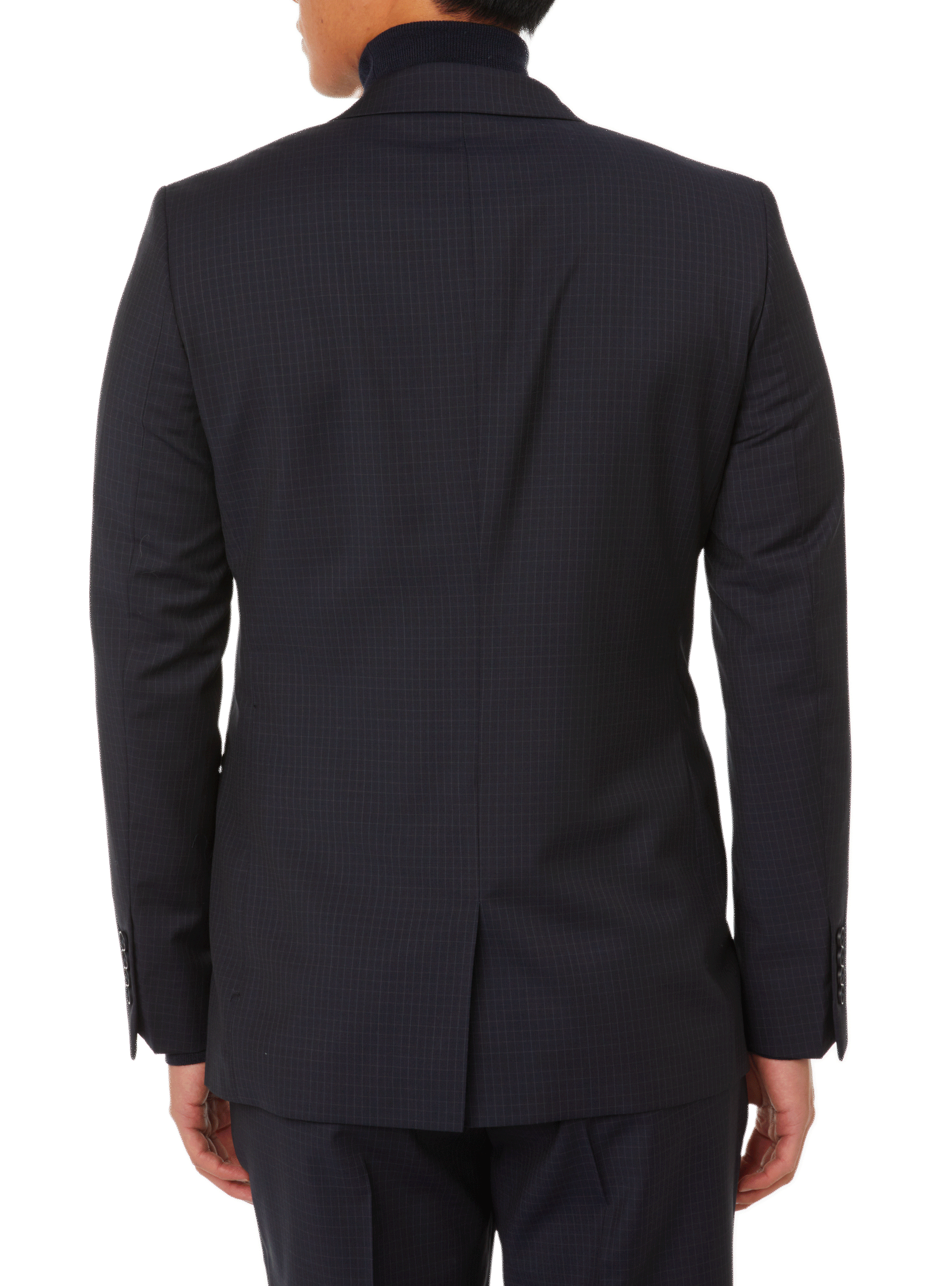 Wool check suit jacket SAISON 1865 Blue