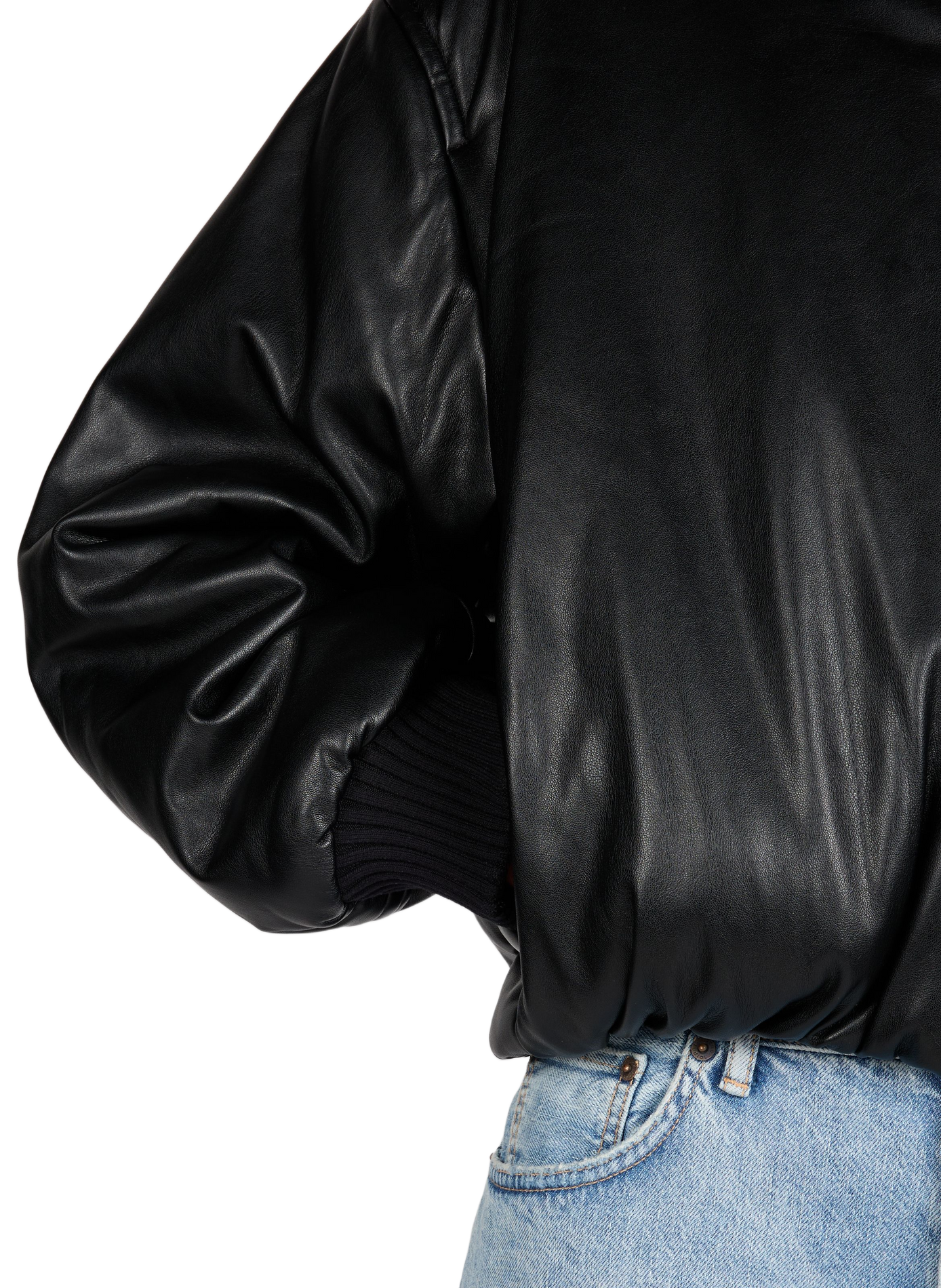 Oversized solid color jacket with classic collar ACNE STUDIOS Black