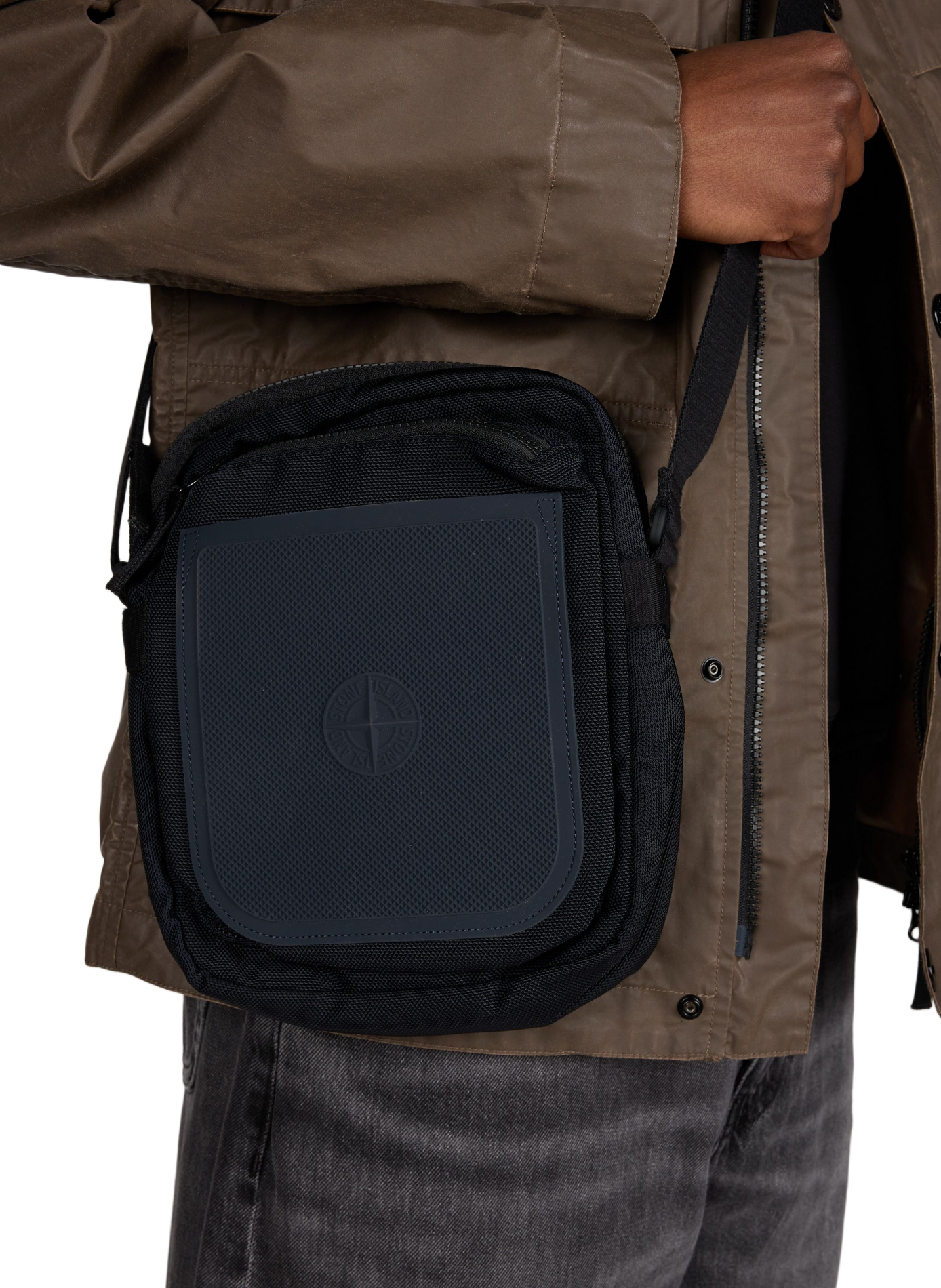 Shoulder bag with logo STONE ISLAND Blue