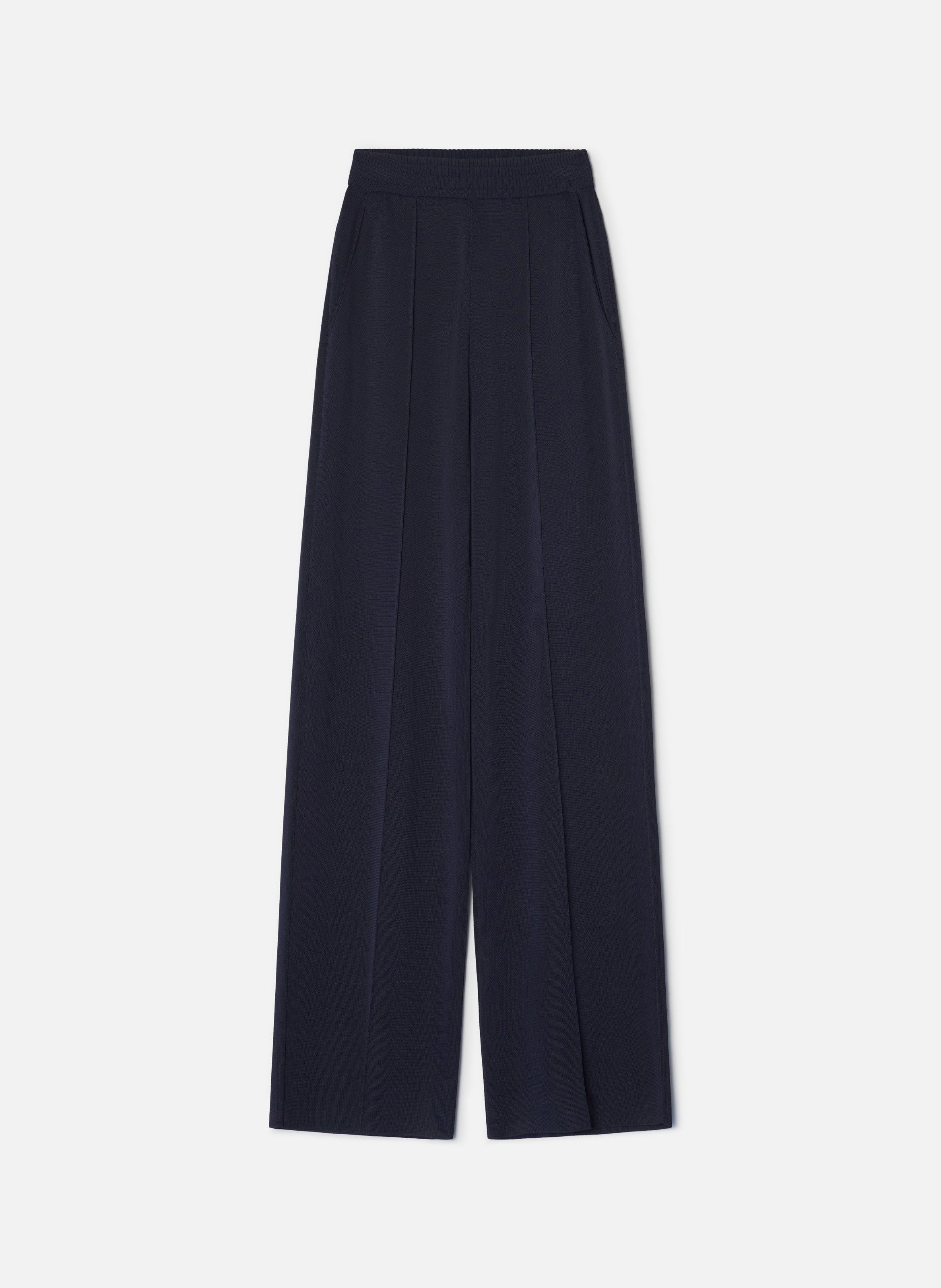 Pantalon large en viscose LANVIN Bleu