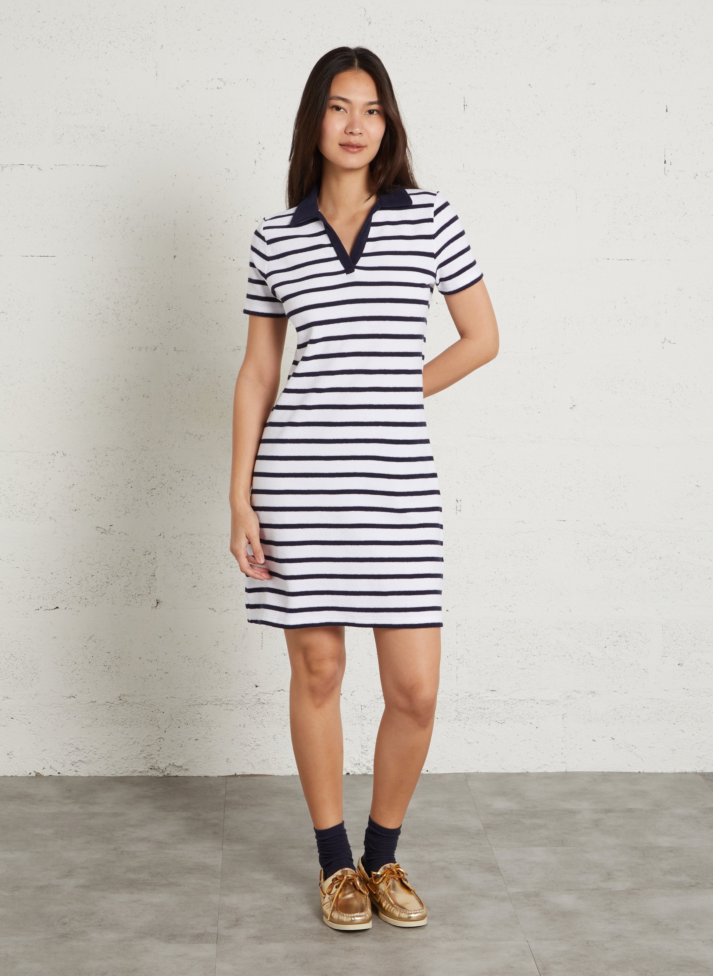 Robe courte en coton deauville ARMOR-LUX Blanc