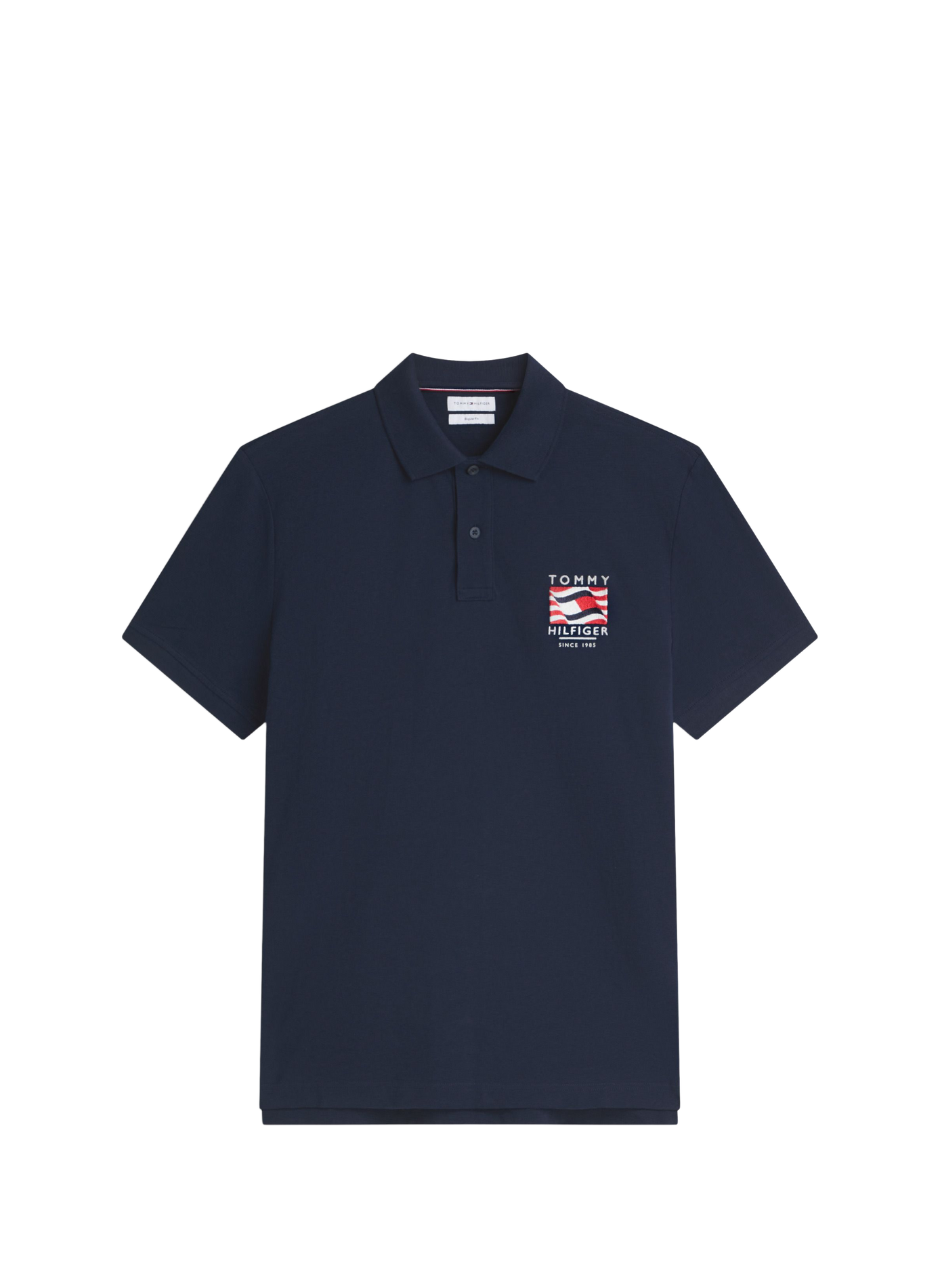 Short-sleeved cotton polo with logo TOMMY HILFIGER Blue
