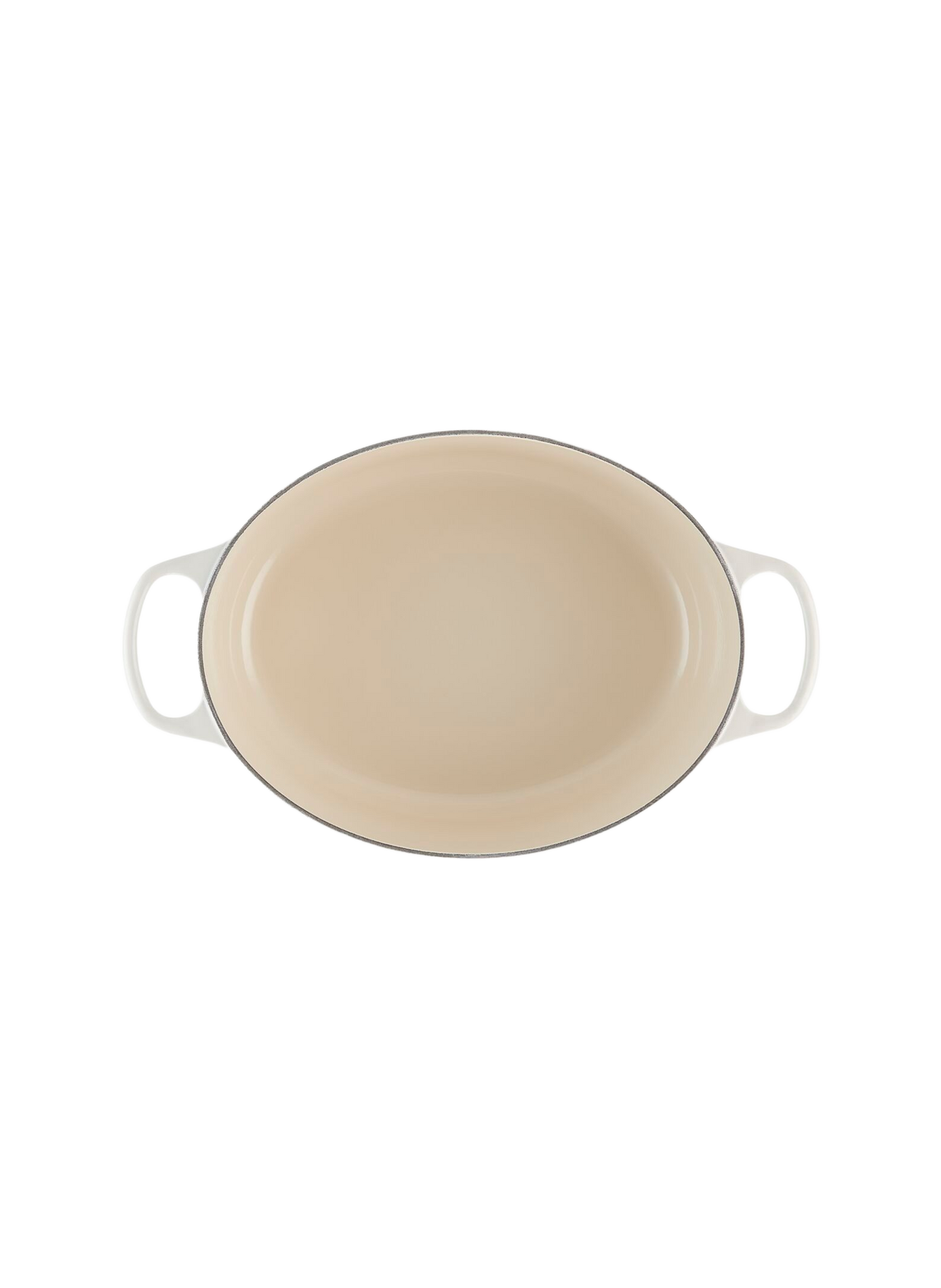 Ovale gusseiserner Schmortopf mit Emaillebeschichtung LE CREUSET Beige
