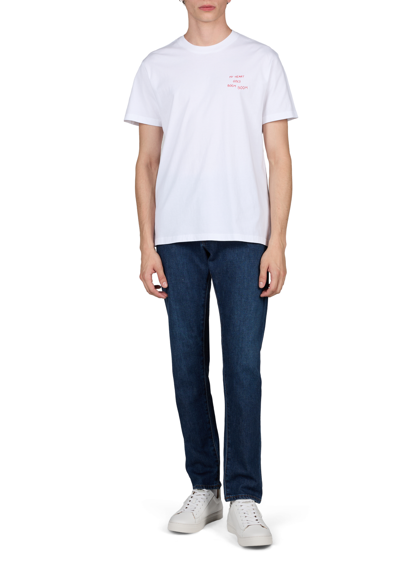 T-shirt met rechte pasvorm en borduurwerk MAISON LABICHE Roze