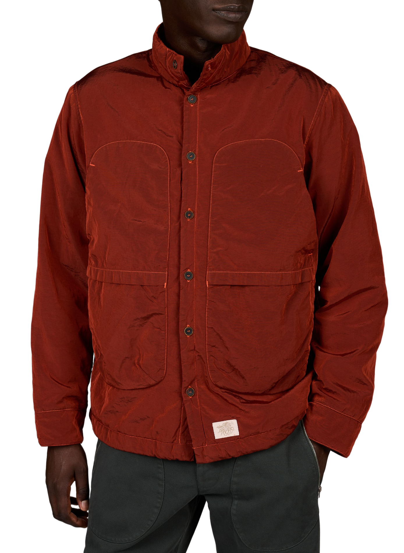 Light straight jacket with high collar RANRA Red