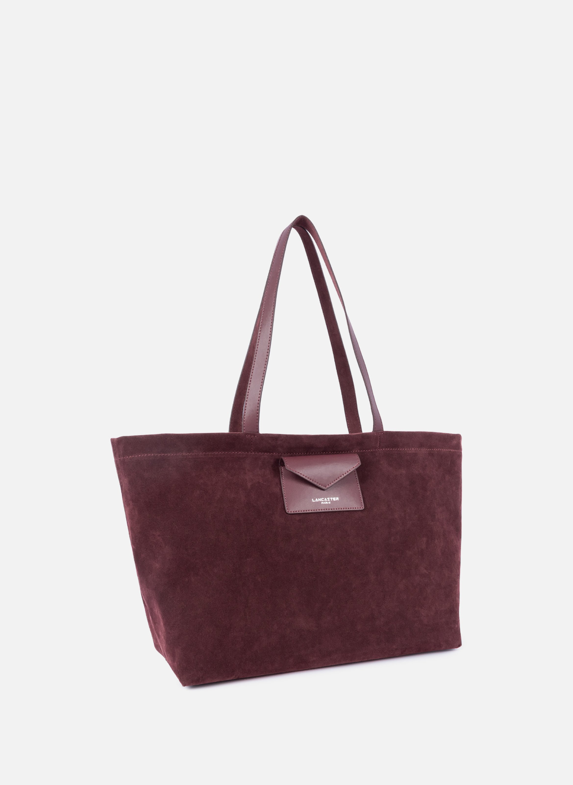 Grand sac cabas épaule - suédine kba LANCASTER Rouge