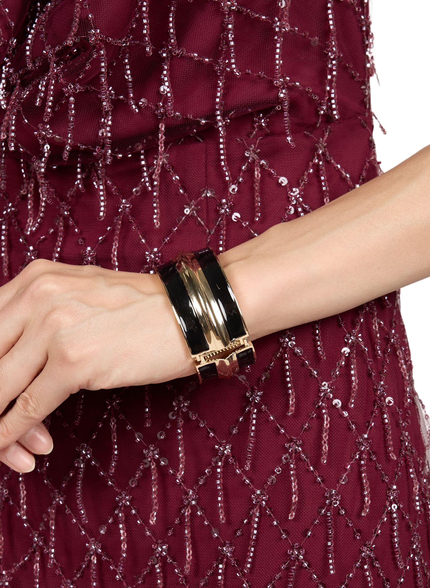 Enamel steel bracelet AU PRINTEMPS PARIS Black
