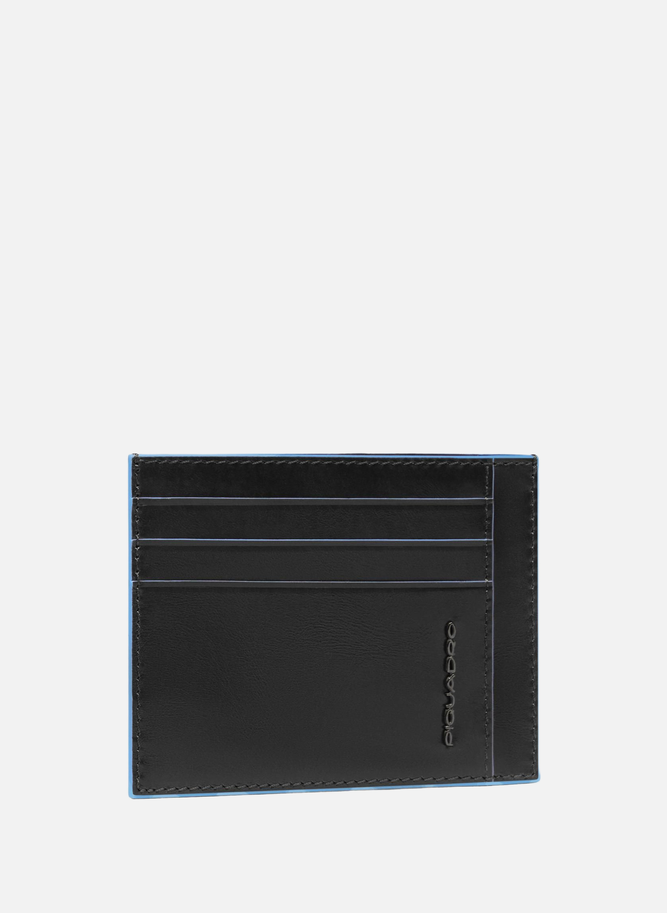 Porte-cartes de crédit homme fin en cuir PIQUADRO Noir