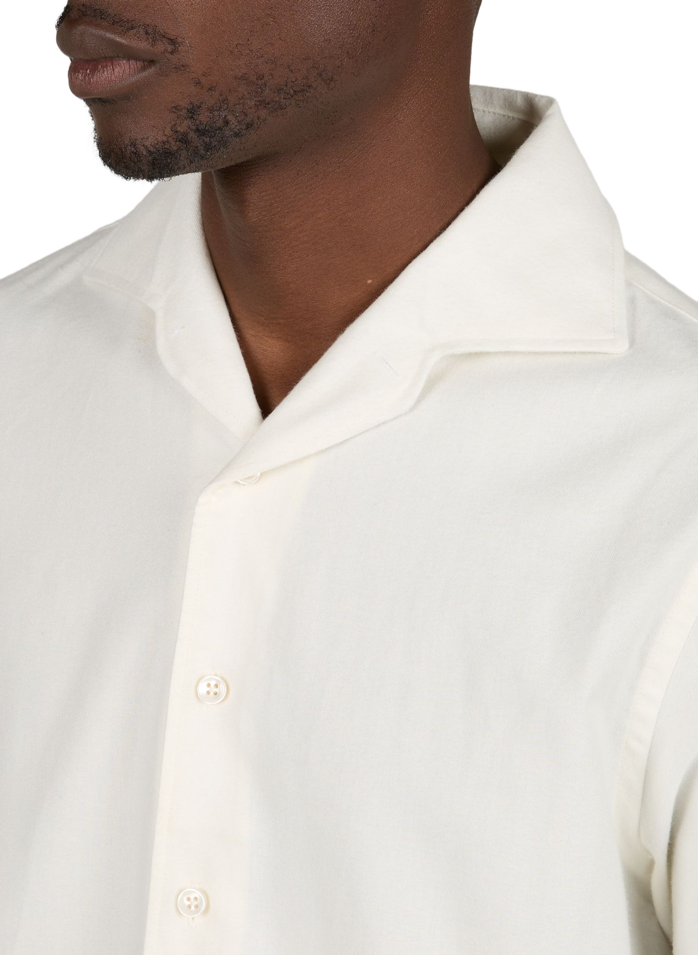 Slim fit shirt in cotton and wool AURELIEN Beige