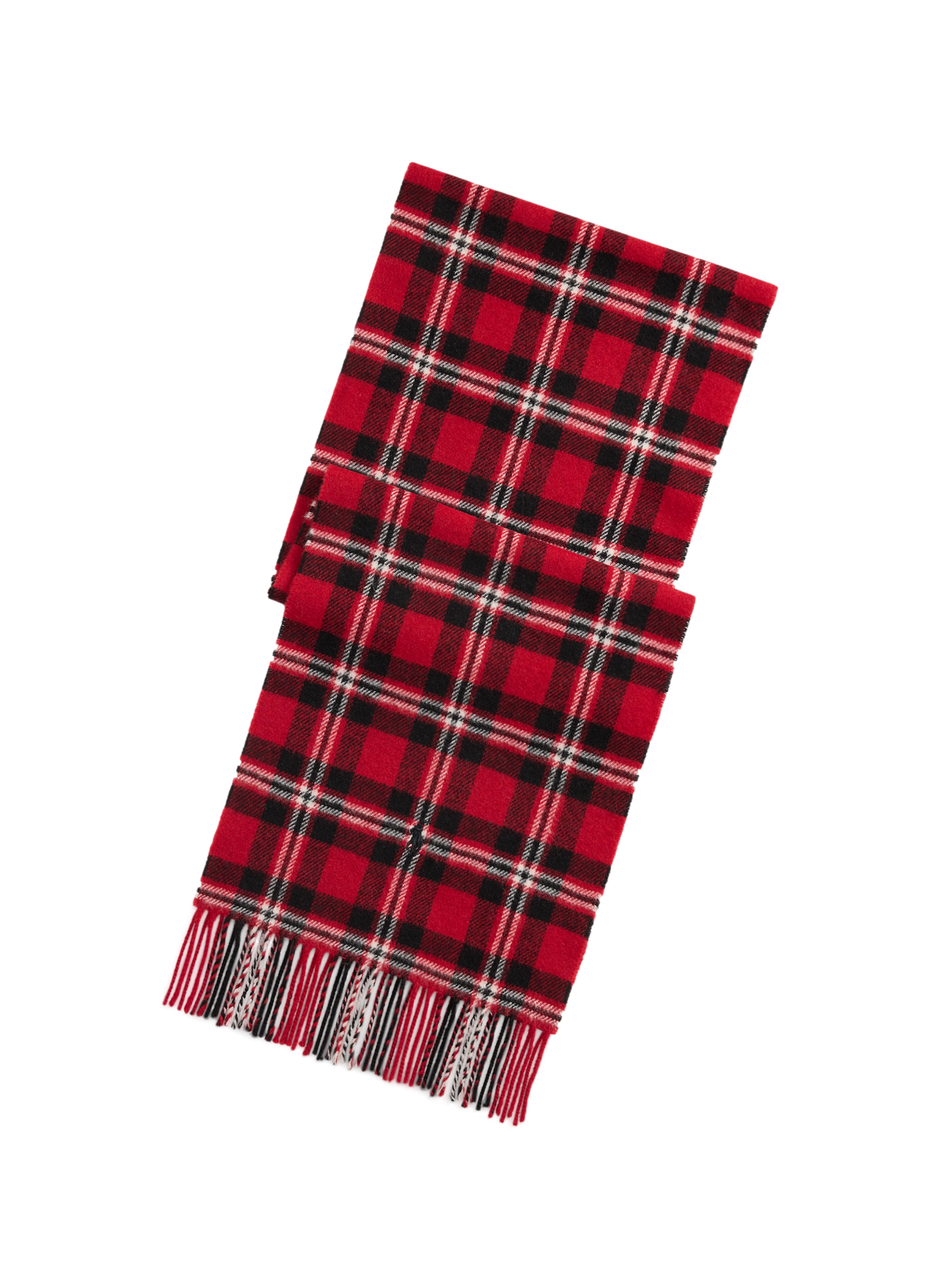 Echarpe en laine   Red black
