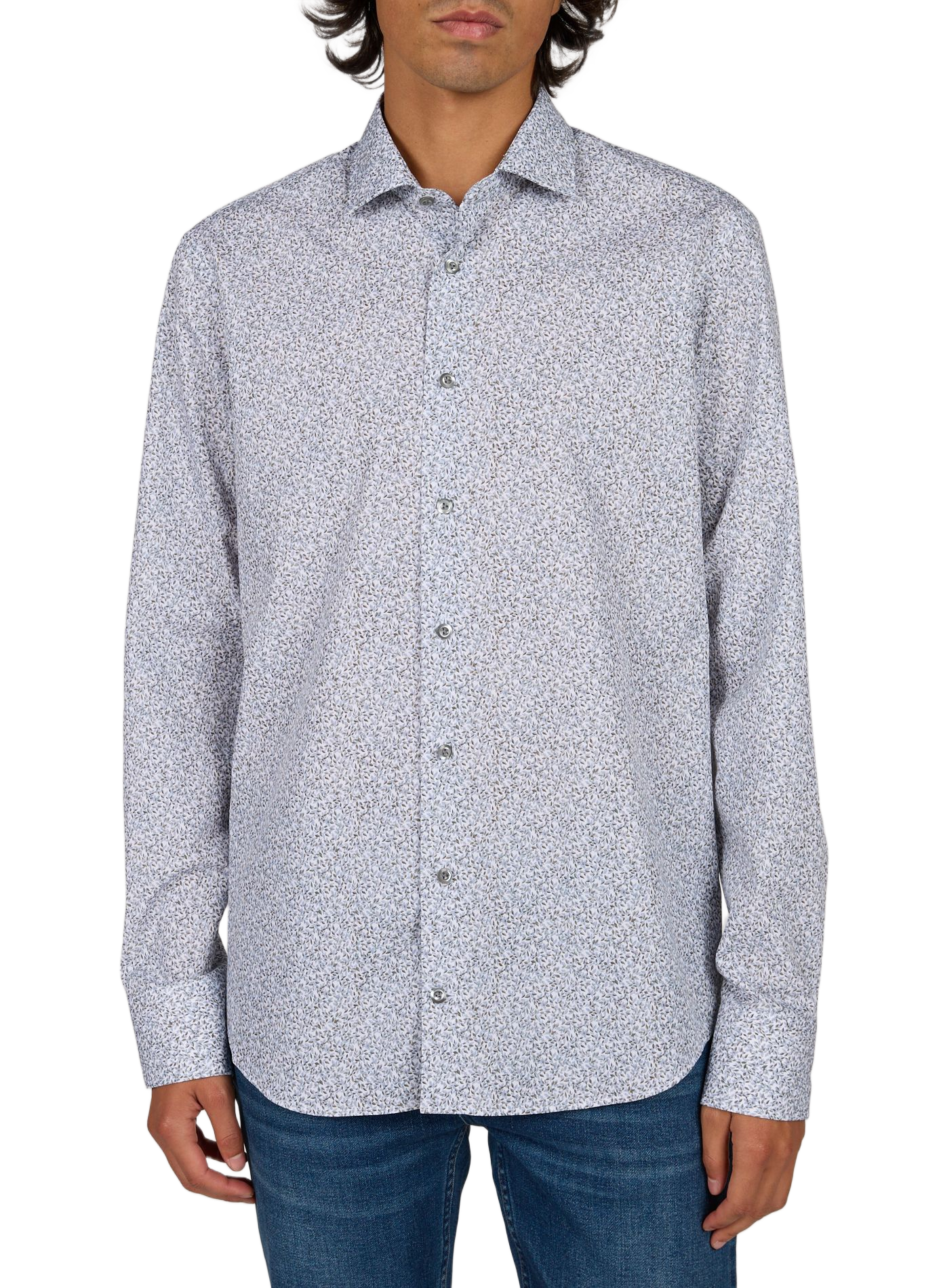 Printed cotton shirt VAN LAACK Grey