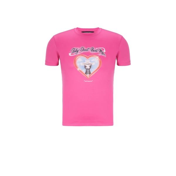 T-shirt imprimé Baby Don't Hurt Me en coton