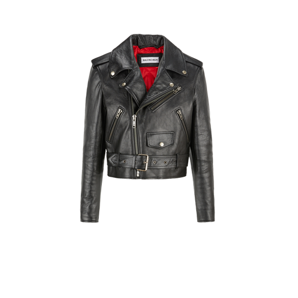 Balenciaga Fitted Leather Biker Jacket