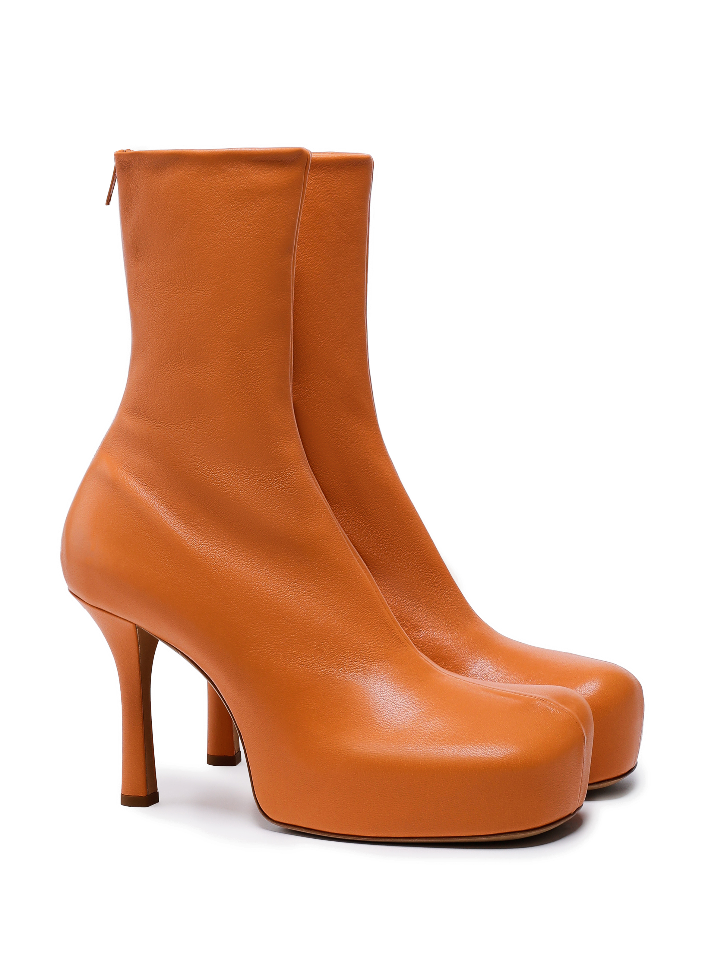 Bottines à talon The Bold en cuir BOTTEGA VENETA Marron